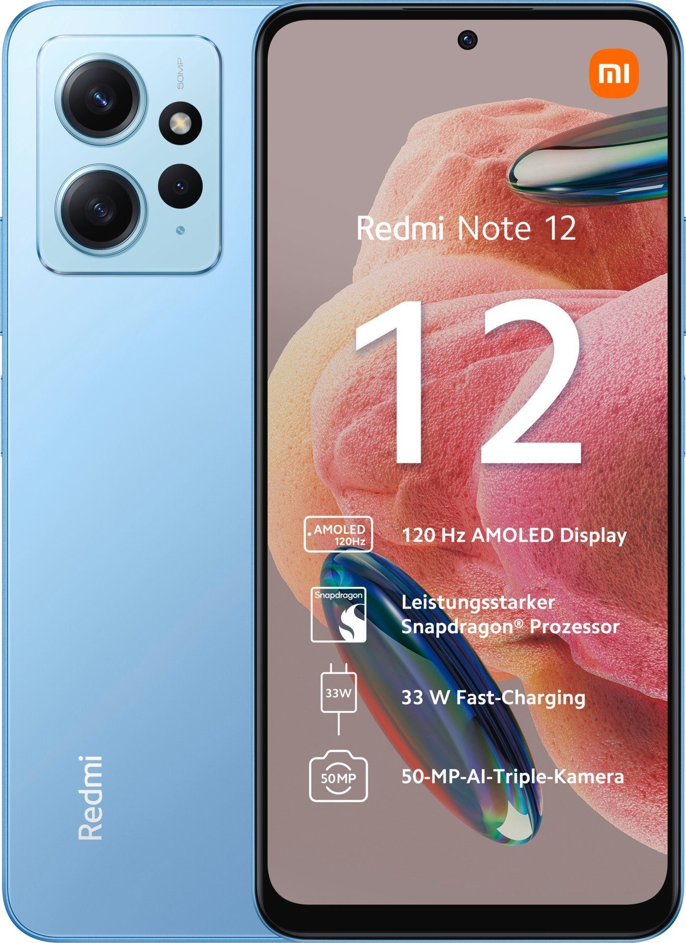 Redmi Note 12 256 GB / 8 GB - Smartphone - ice blue Smartphone Smartphone