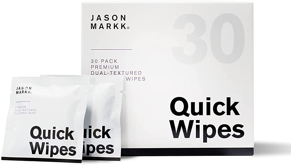 Jason Markk Schuhputzbürste Quick Wipes 30er Box - Feuchte Reinigungstücher speziell für Sneaker, (30-tlg) | Reinigungsbürsten