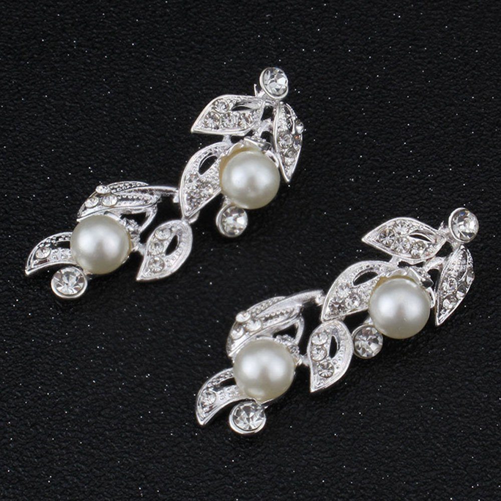 Brautschmuck-Set Ohrringe Perlen Elegant Halskette Schmuckset Damenschmuck AUzzO~