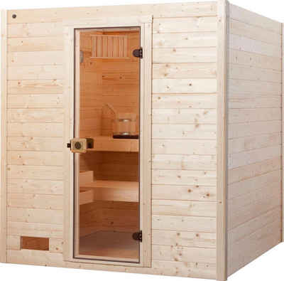 weka Sauna Valida, BxTxH: 189 x 139 x 203,5 cm, 38 mm, (Set) 4,5 kW Bio-Ofen mit digitaler Steuerung