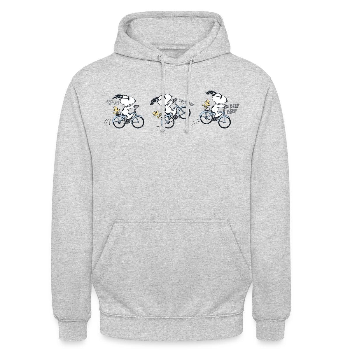 Spreadshirt Hoodie Peanuts Snoopy Auf Fahrrad Unisex Hoodie (1-tlg)