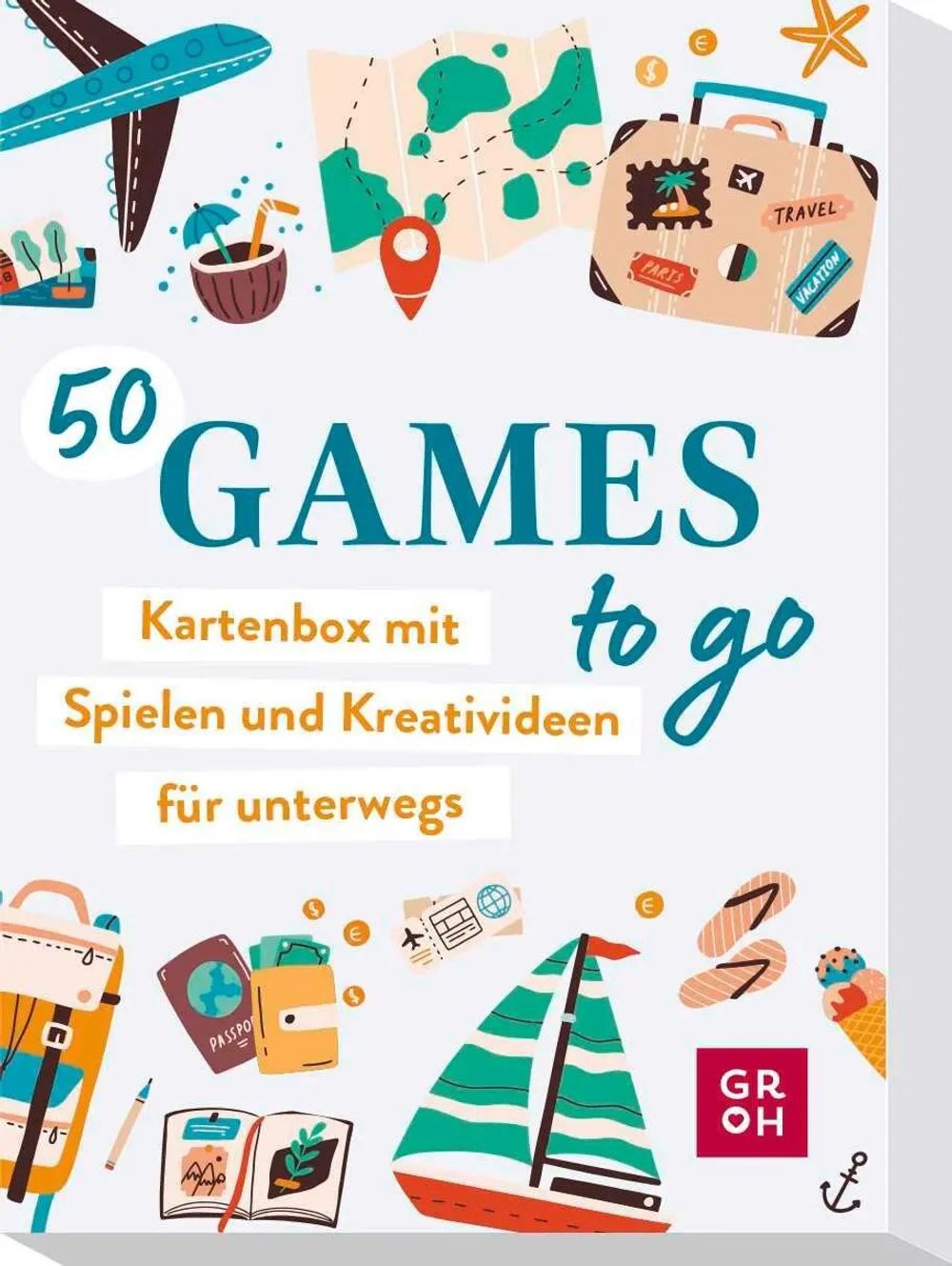 groh Verlag Spiel 50 Games to go - Kartenbox mit vielen Spielen und Kreativideen für...