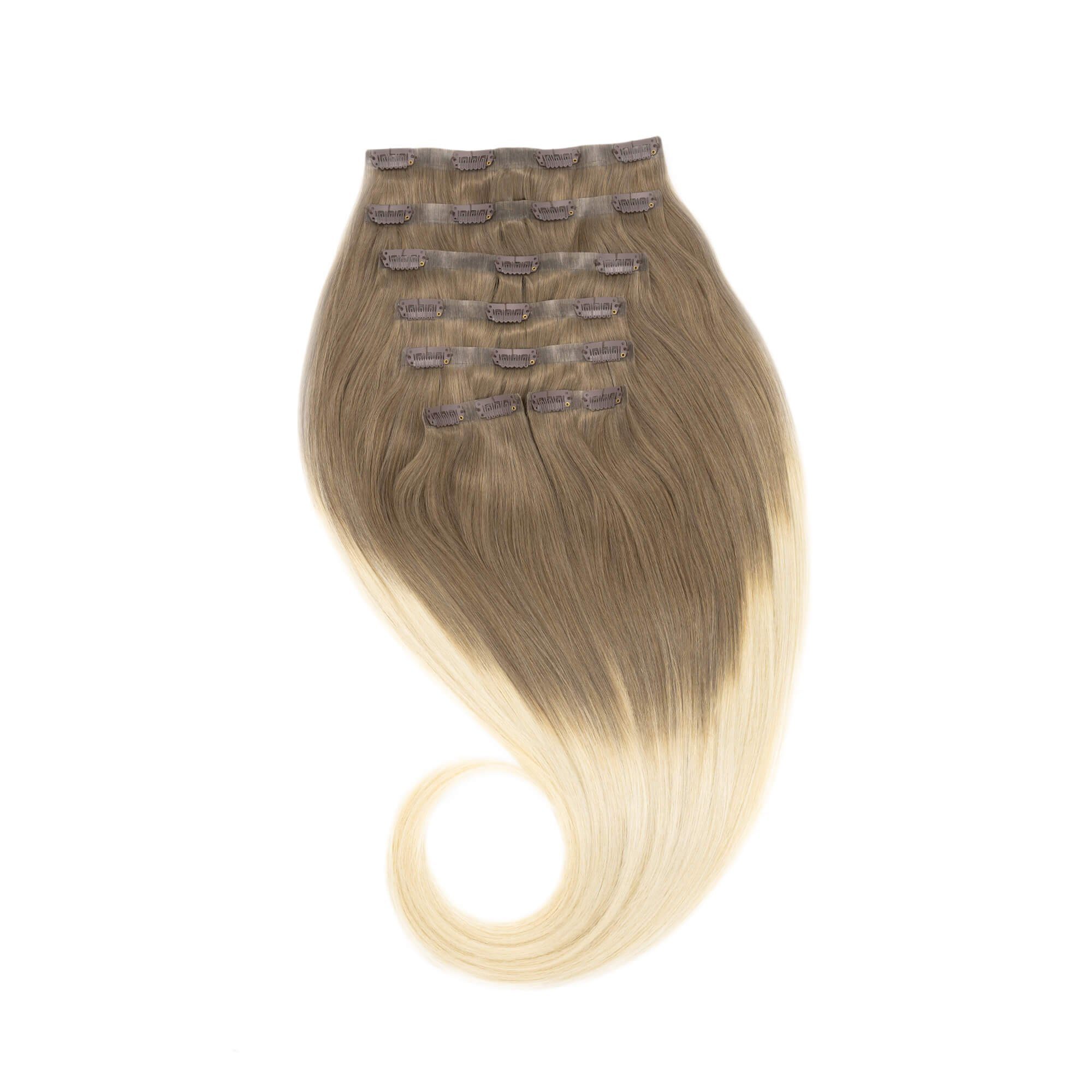 Global Extend Echthaar-Extension Clip-in-Extensions nahtlos #8B/615 ombré