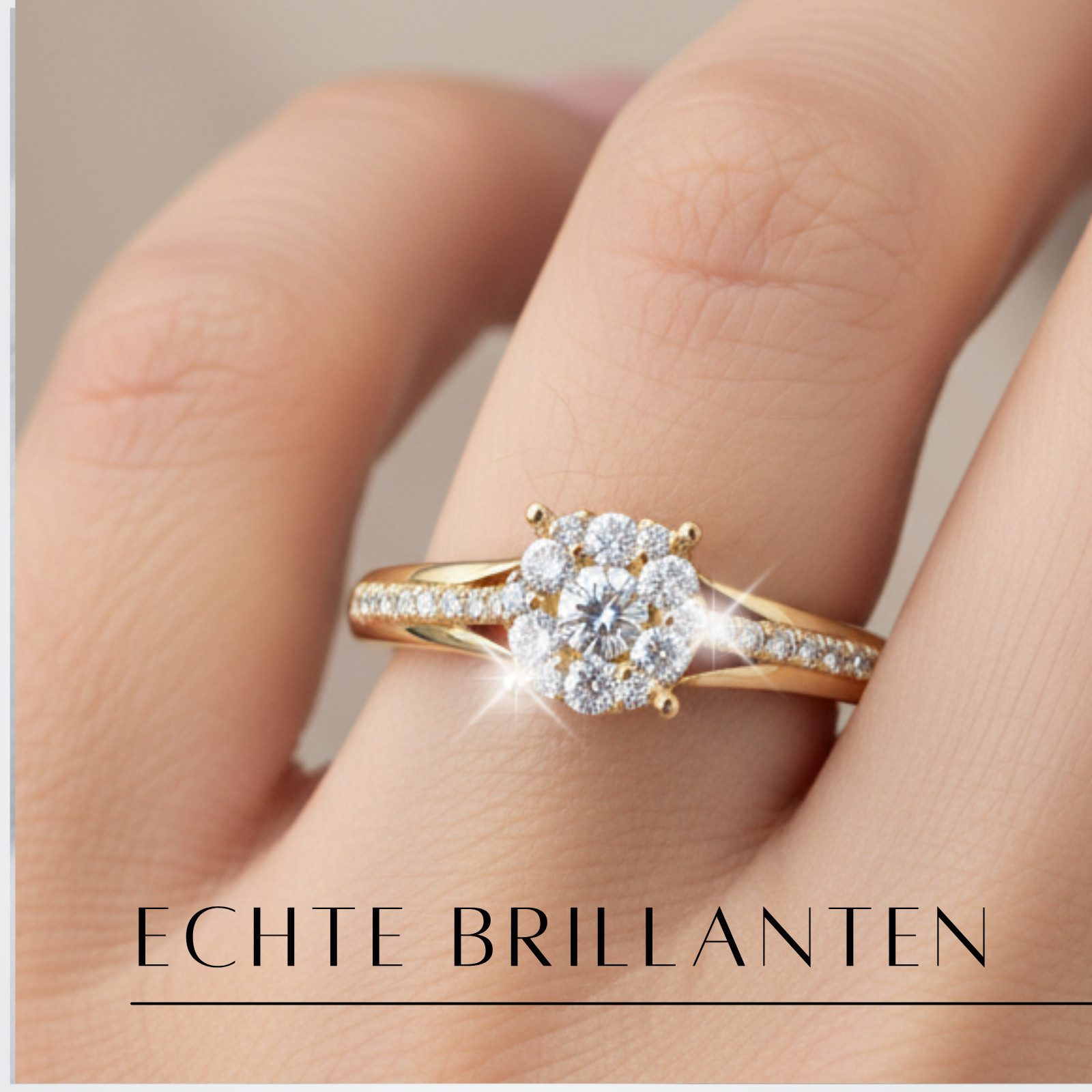Adam & Eve Verlobungsring "AE25" Brillantring 585/- Gelbgold oder Weißgold 0,20 ct. (mit 31 Diamanten), inklusive Echtheitszertifikat - Gravur möglich