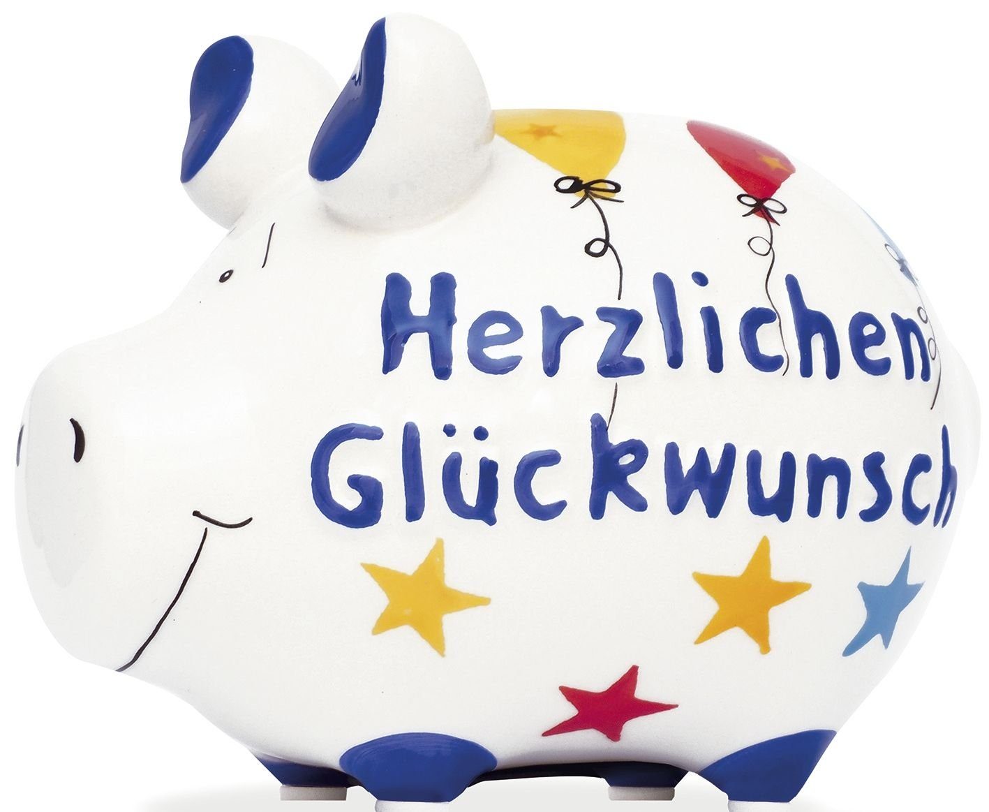 KCG Spardose KCG 101635 Spardose Schwein "Herzlichen Glückwunsch" - Keramik, klein
