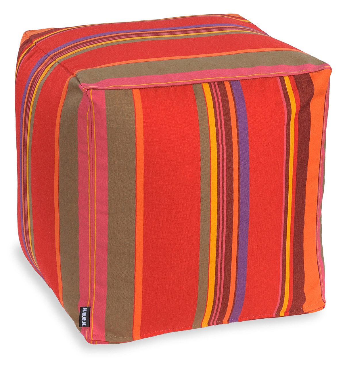 H.O.C.K. Sitzhocker H.O.C.K. Yucatan Outdoor Bean Cube Pouf 40x40x40cm rot, Hocker, Sitzhocker, Pouf Hocker, Barhocker - wetterfest, vielseitig