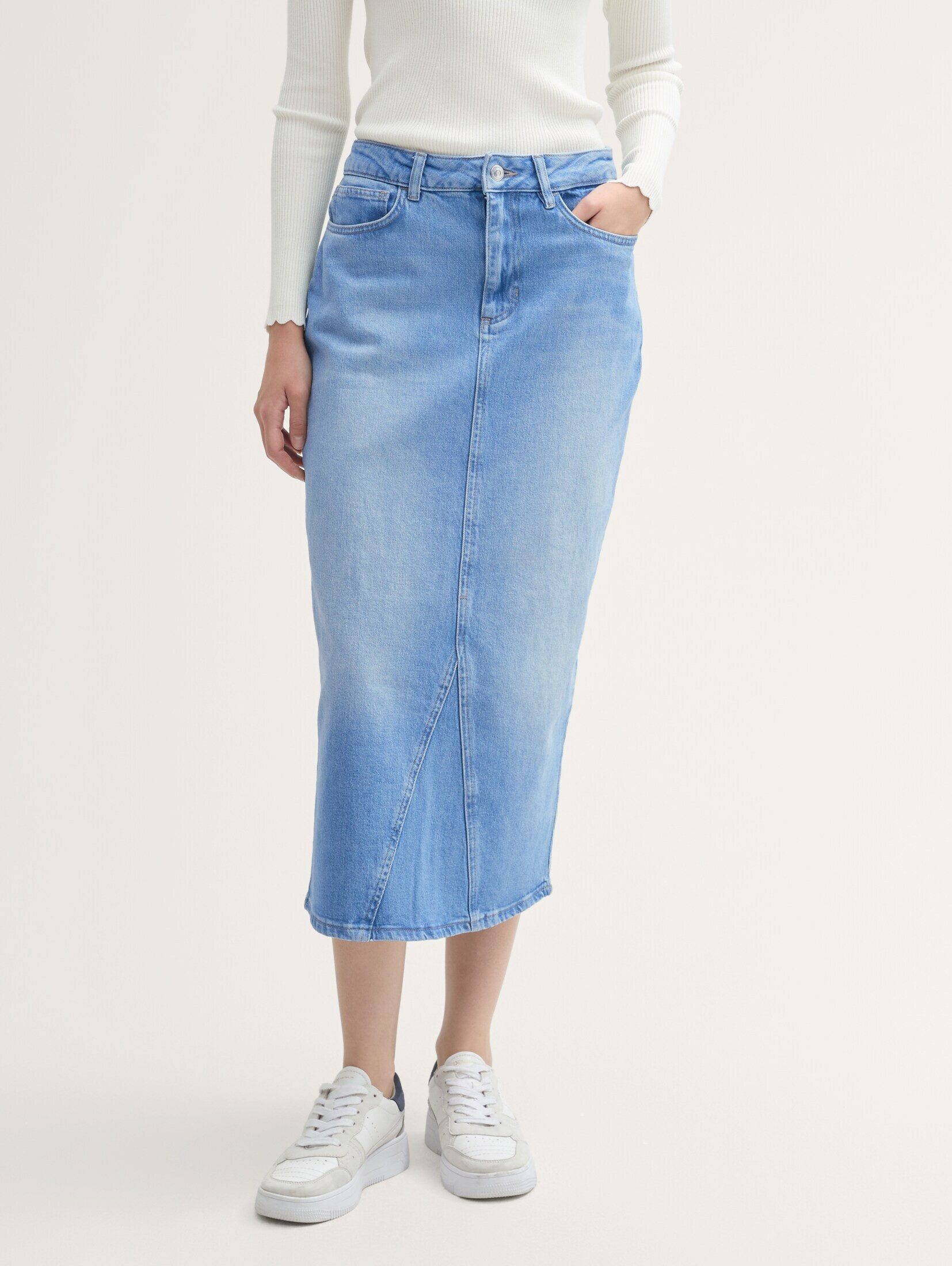 TOM TAILOR Denim Sommerrock Midi Jeansrock günstig online kaufen