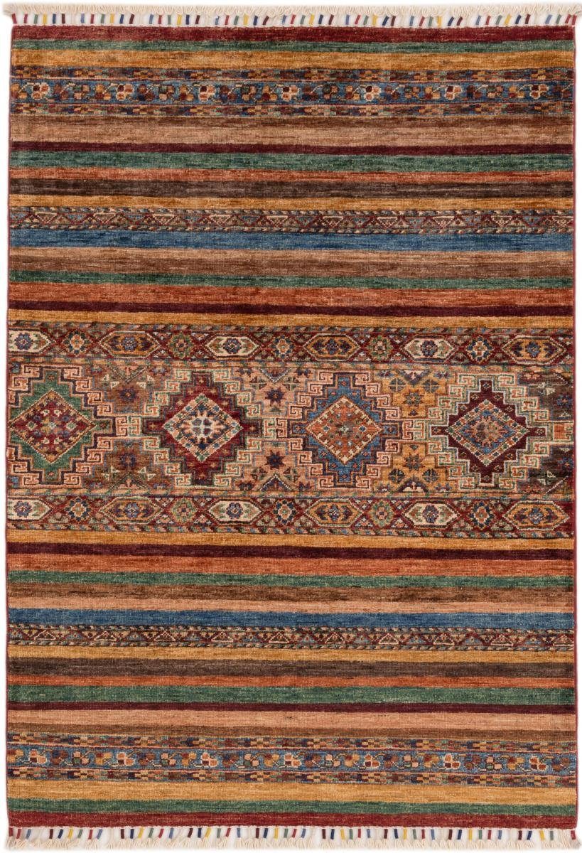 Orientteppich Arijana Shaal 104x146 Handgeknüpfter Orientteppich, Nain Trading, rechteckig, Höhe: 5 mm