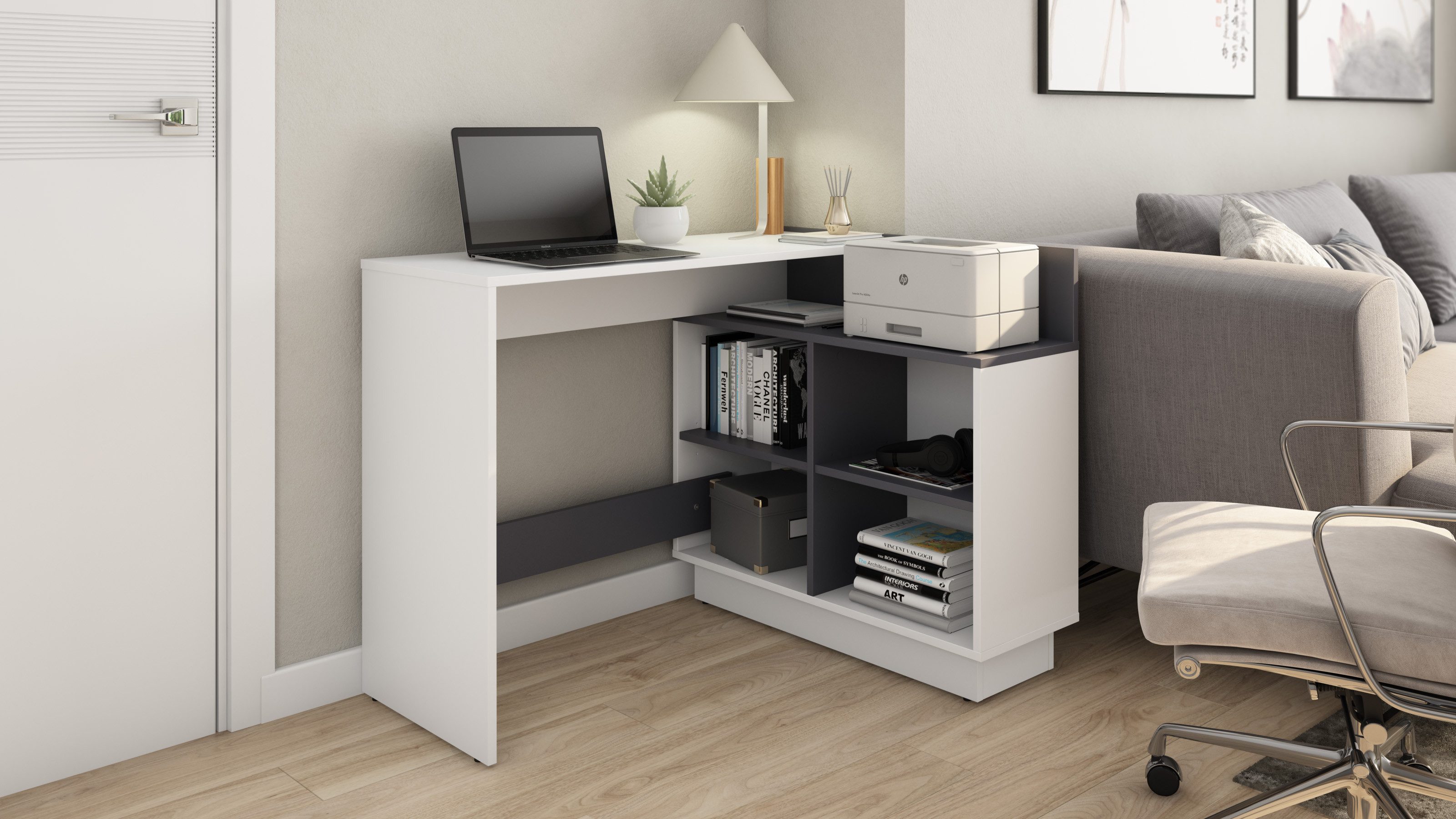 byLIVING Eckschreibtisch Bern, platzsparender Schreibtisch, rechts und link günstig online kaufen