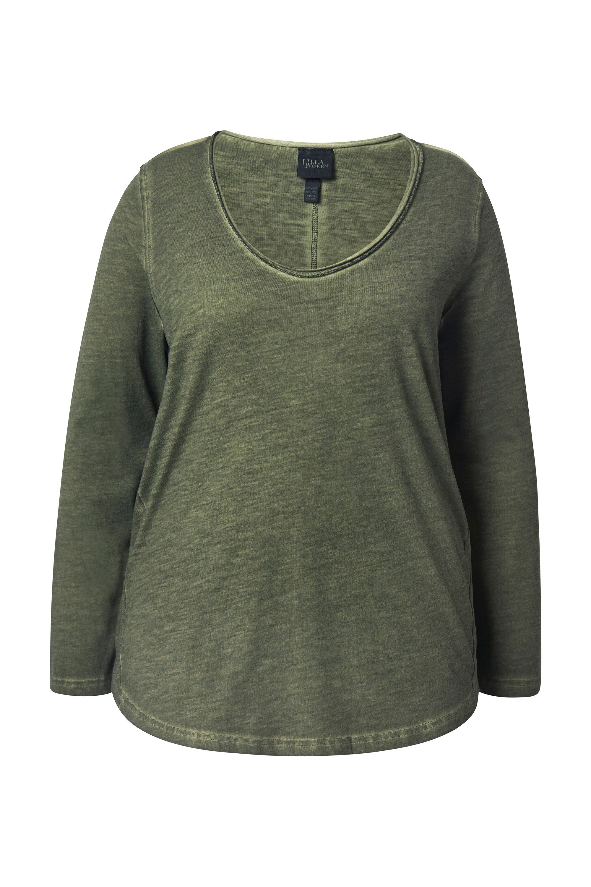 Ulla Popken Longsleeve Shirt Rollkanten Classic günstig online kaufen