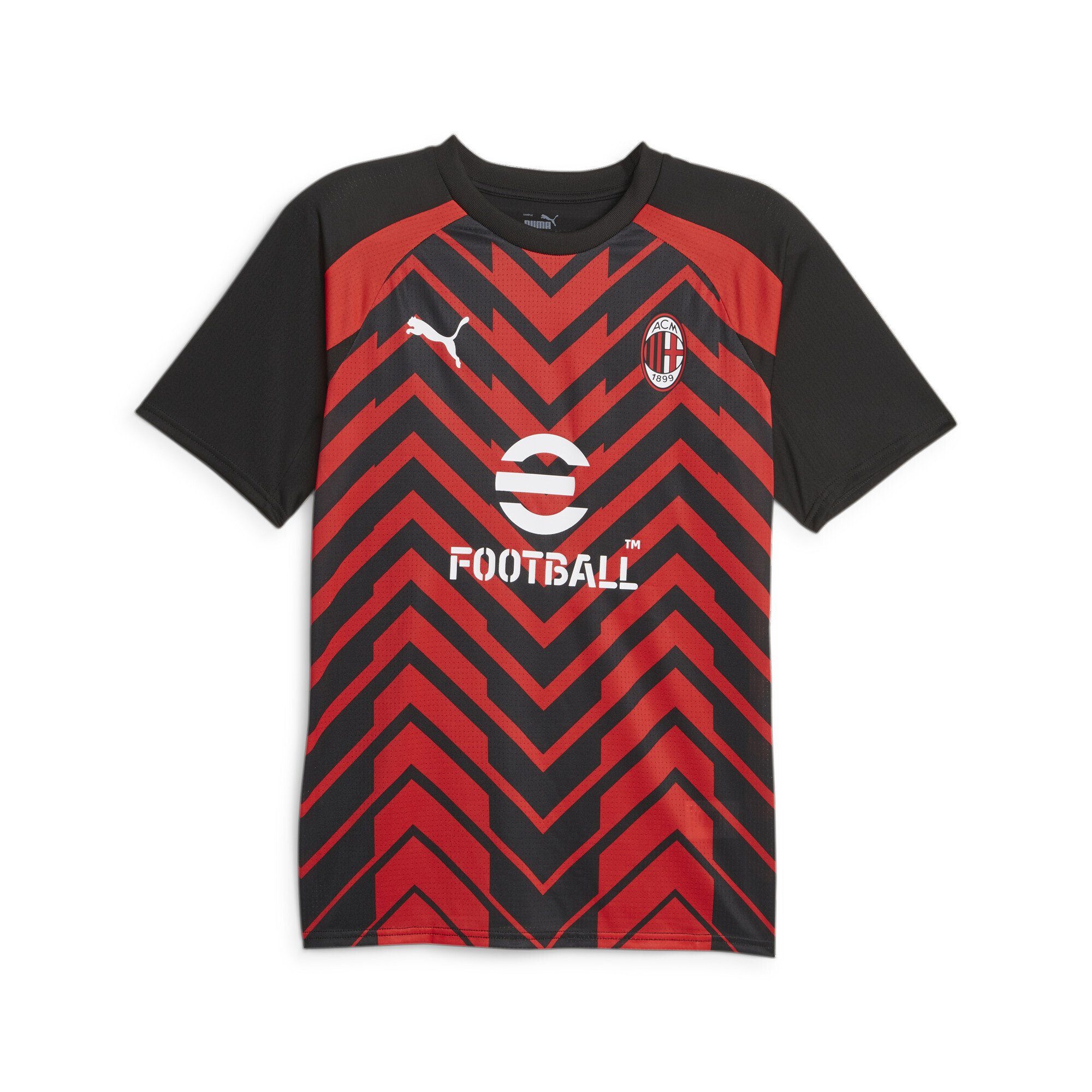PUMA Trainingsshirt AC Milan Aufwärmtrikot Herren For All Time Red Black