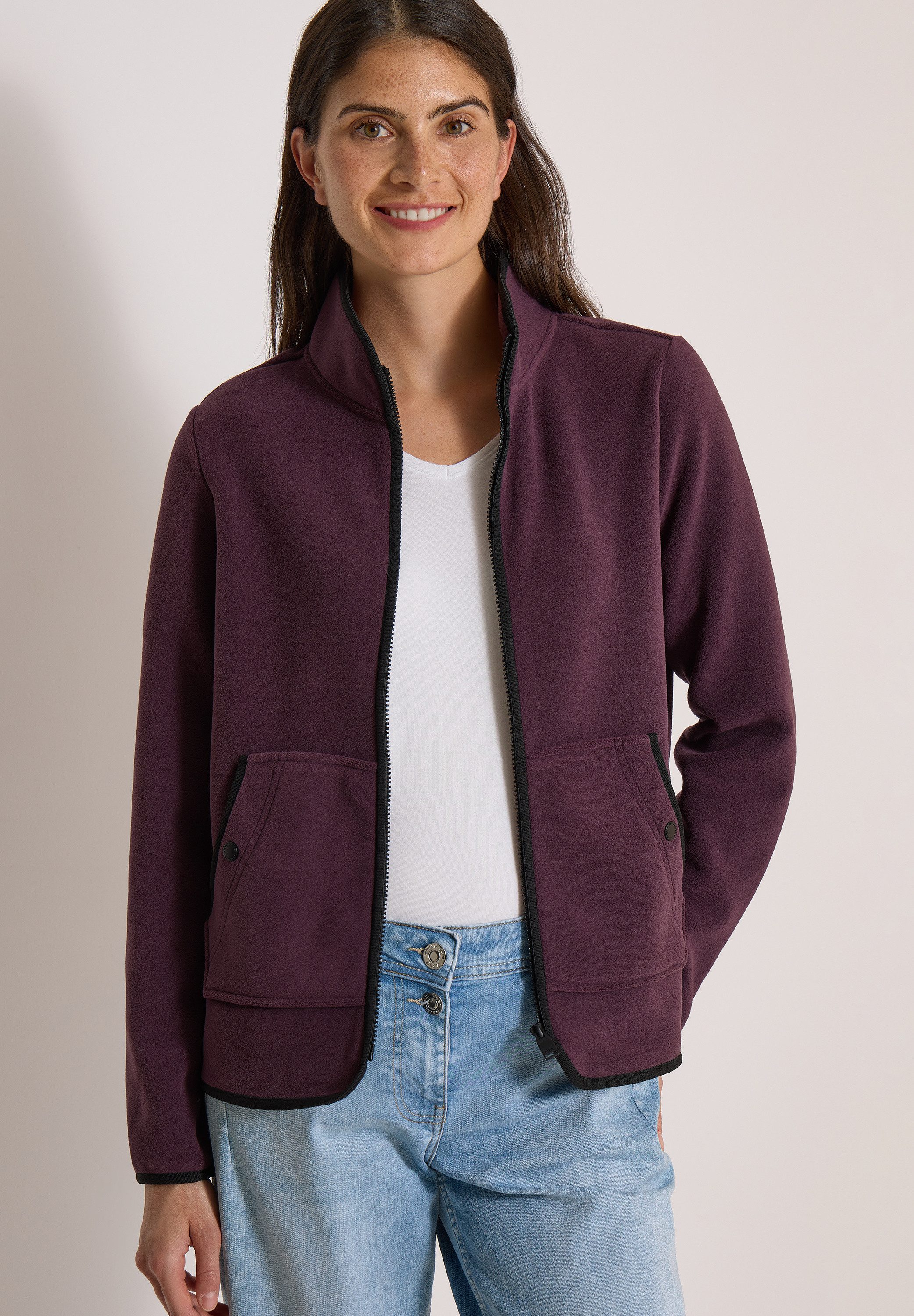CECIL Sweatjacke mit Kängurutasche
