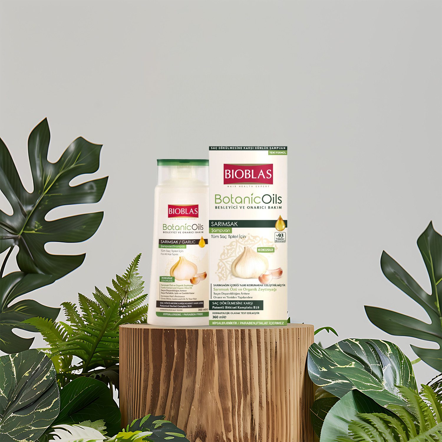 Bioblas Haarshampoo Bioblas Knoblauch-Shampoo geruchlos 360 ml – Haarshampoo, 1-tlg.