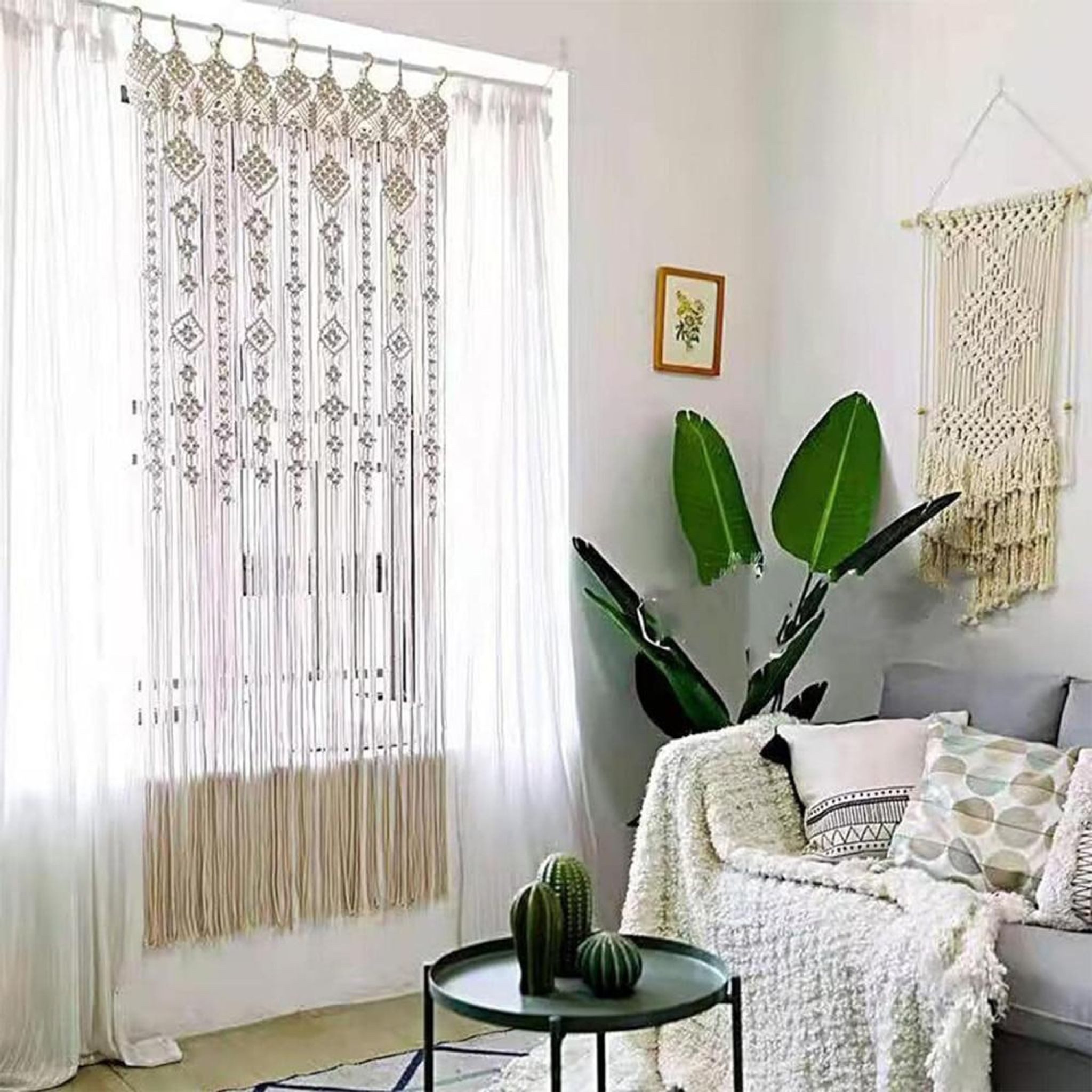FELIXLEO Türvorhang Boho Türvorhang Handgewebt 85x200cm Wandbehang Dekoration