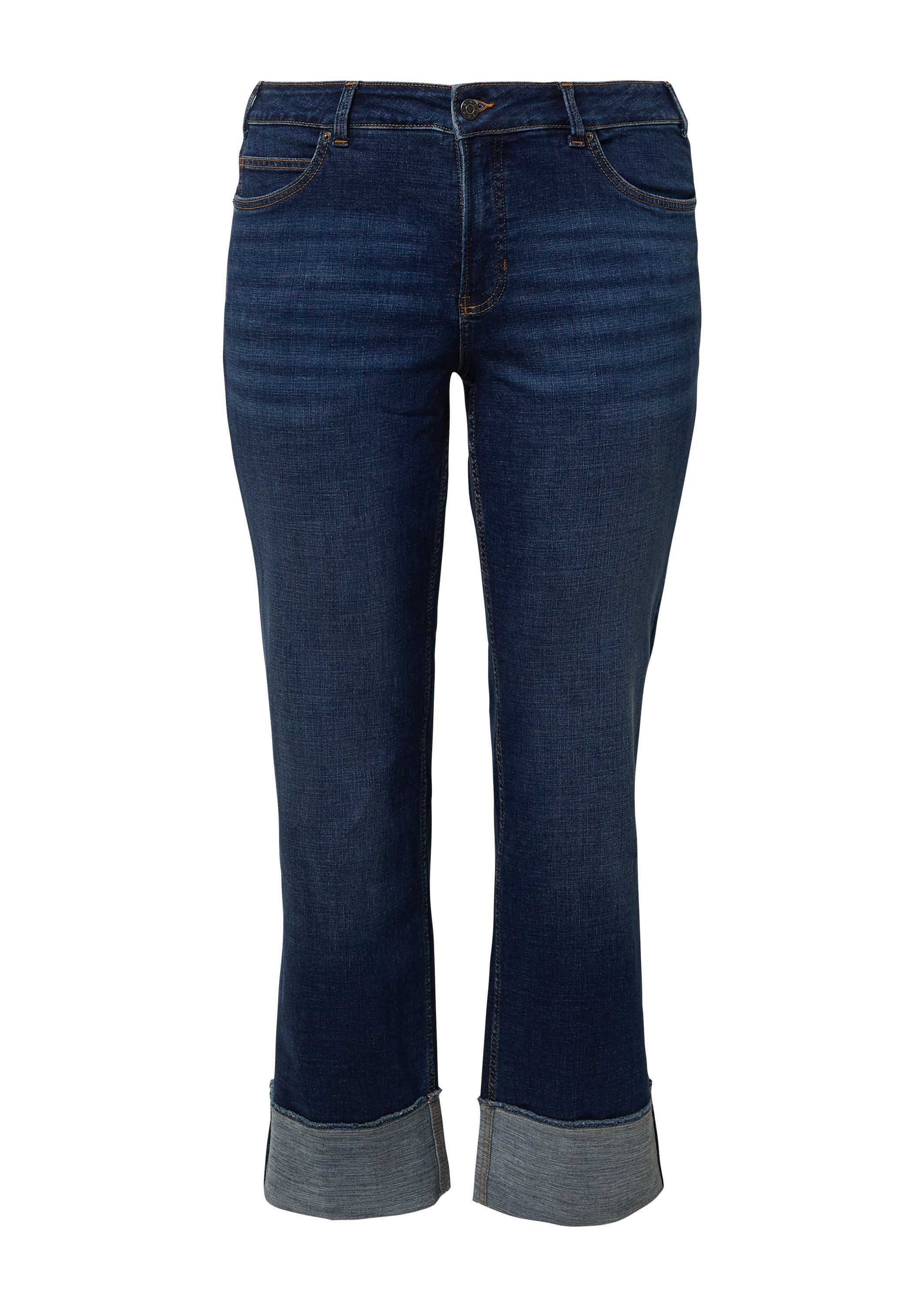 s.Oliver Regular-fit-Jeans Jeans-Hose Jeans / Straight Fit / Mid Rise / Straight Leg / Aufschlag