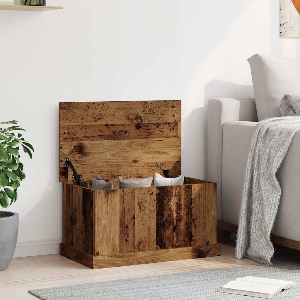 vidaXL Aufbewahrungsbox Aufbewahrungstruhe Altholz-Optik 70x40x38 cm Holzwerkstoff (1 St)
