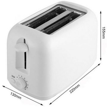KÜLER Toaster Toaster 2 Scheiben,herausnehmbares Krümelfach,2 Schlitze, 2 Schlitz, für 2/3 Stück, 650,00 W, Stopp-Taste, herausnehmbare Krümelschublade
