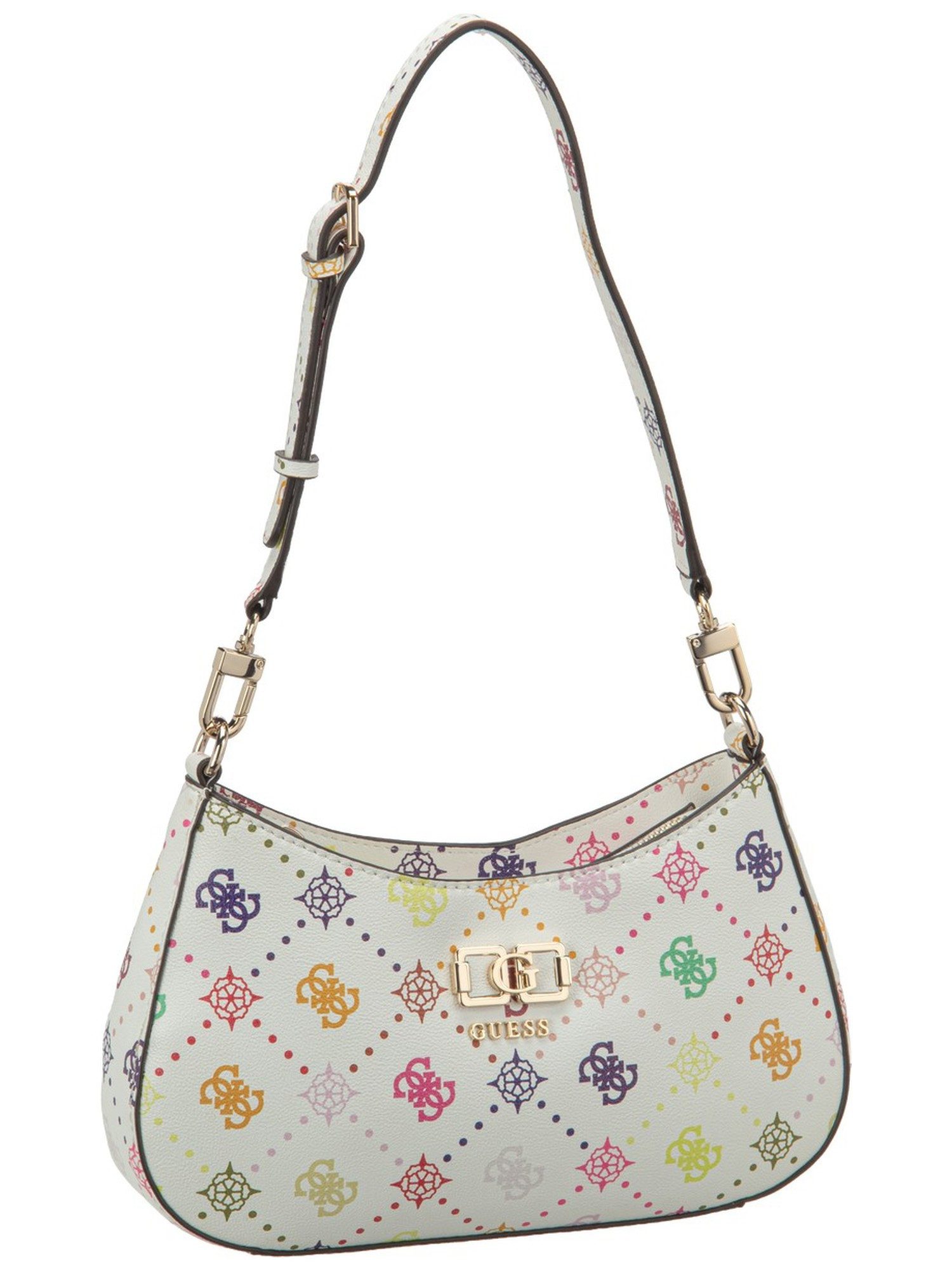 Guess Handtasche Emelie Logo Top Zip Shldr, Shoulder Bags