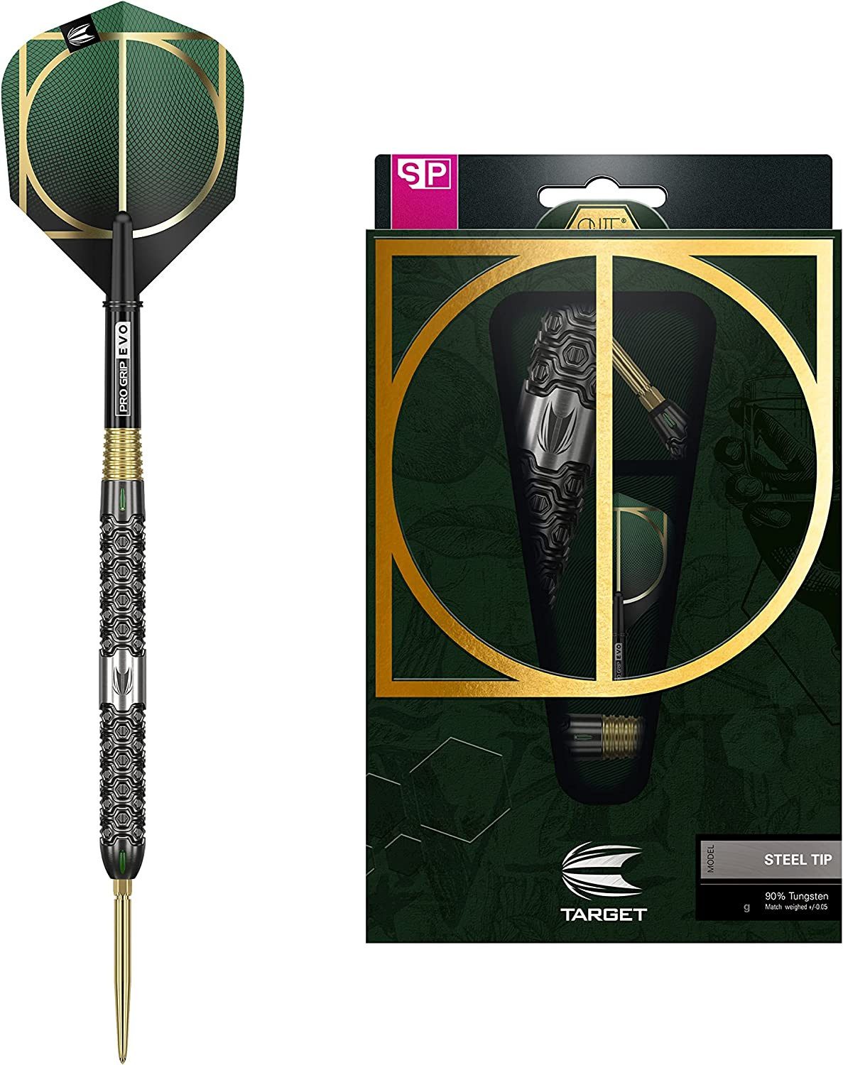 Dartpfeil Target Darts Cult 90% Wolfram Swiss Point Steeldarts-Set, 26G