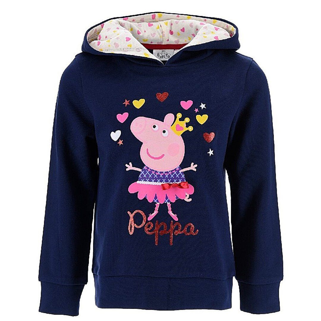 Peppa Pig Hoodie »Peppa Wutz« Hoodie Kinder Mädchen Kapuzenpullover  Sweatshirt Gr. 98-116 cm