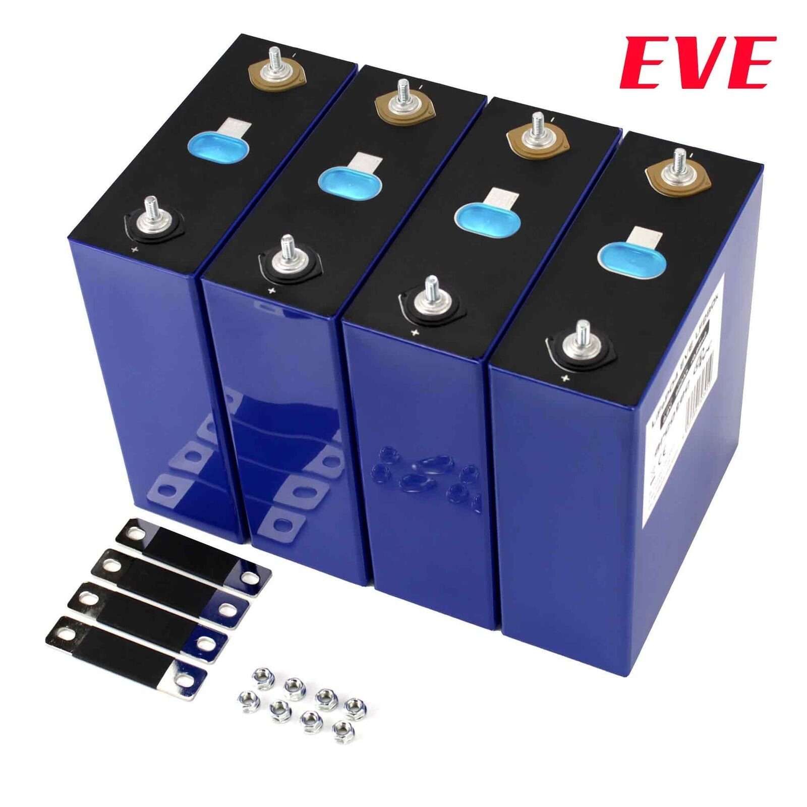 Batterien LiFePo4 @tec 3.2v Ah Boot Zellen EVE Solarakkus, 4er 280 A+ Akku QR-Code Solar, GRADE LFP LF280K Pack Backup, mit Camping, für Akku