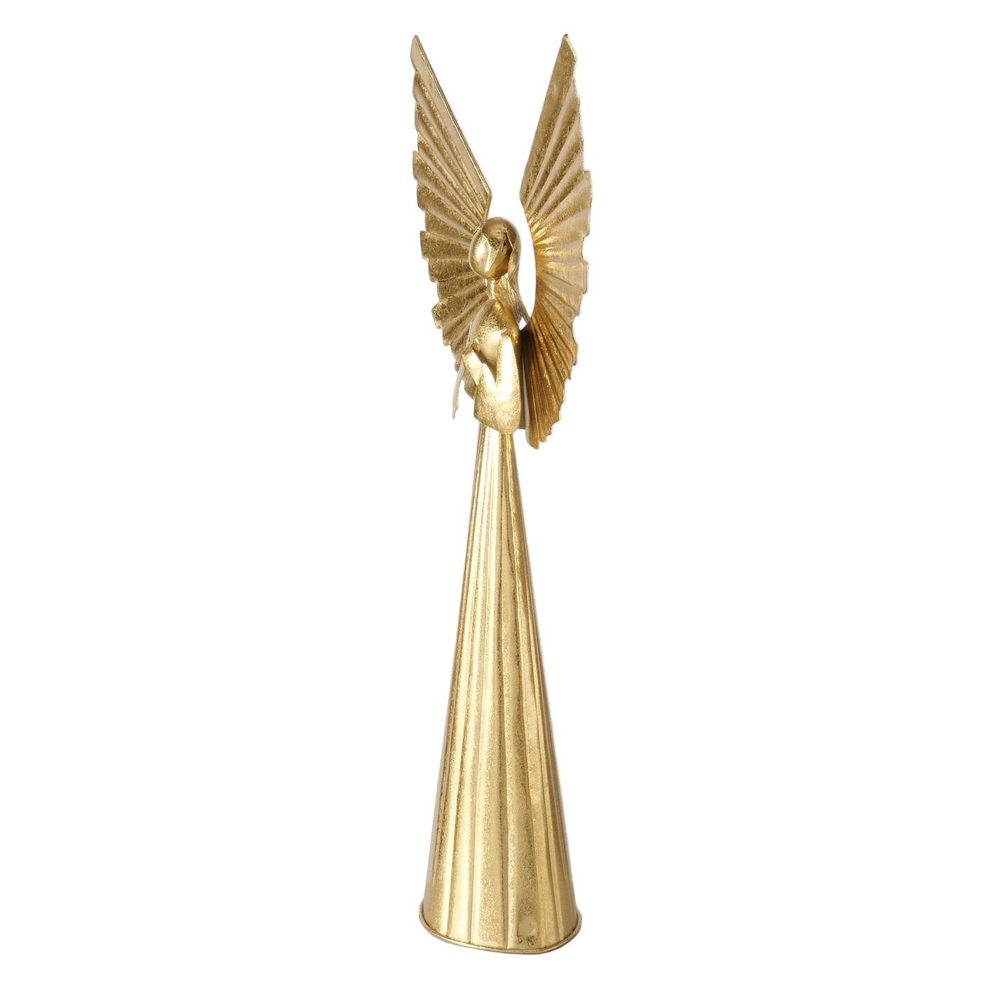 BOLTZE Weihnachtsfigur Weihnachtsfigur Nuriel Engel Dekofigur Gold Eisen 65cm Hoch (1 St)