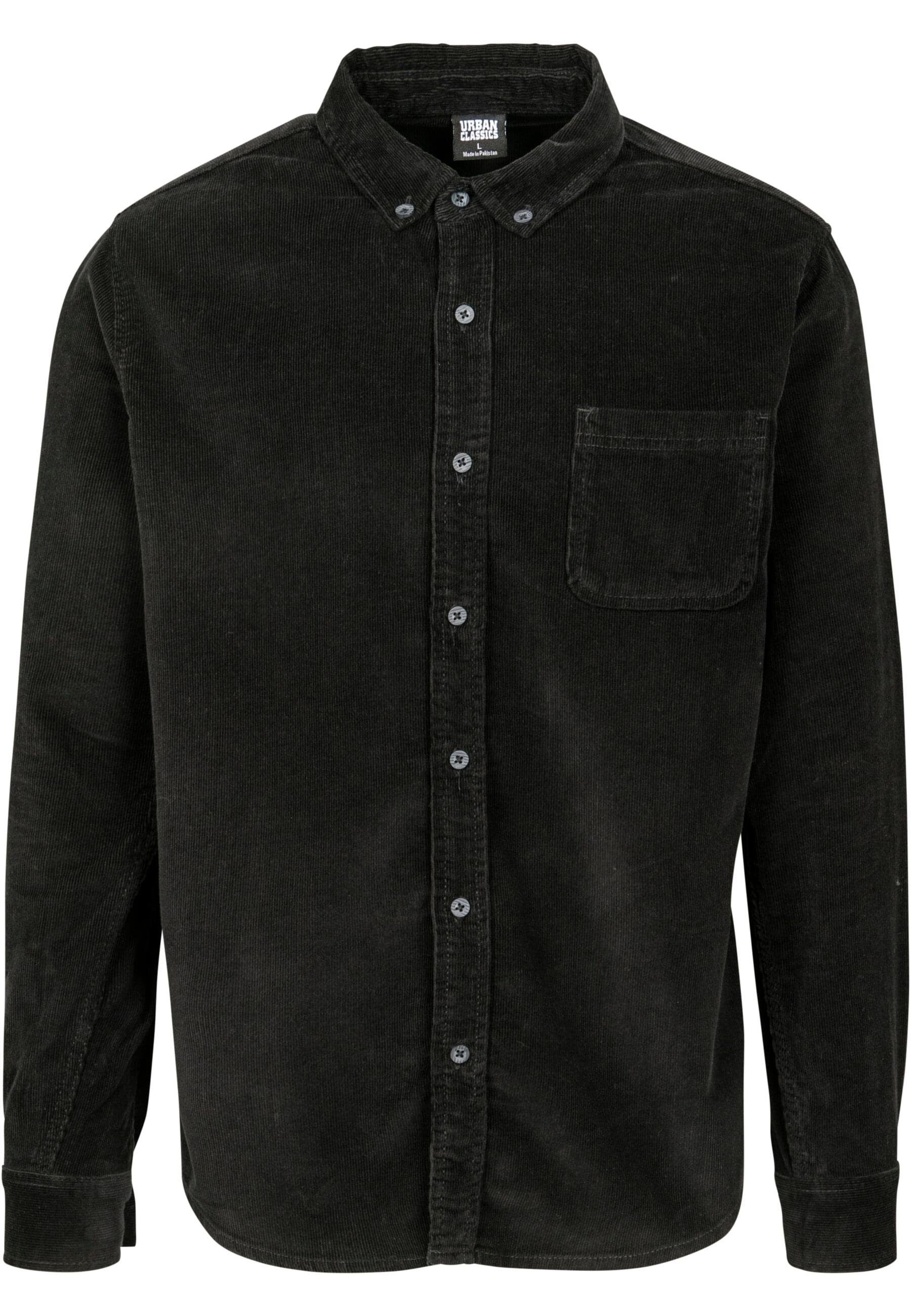 URBAN CLASSICS Langarmhemd Urban Classics Herren Corduroy Shirt (1-tlg)