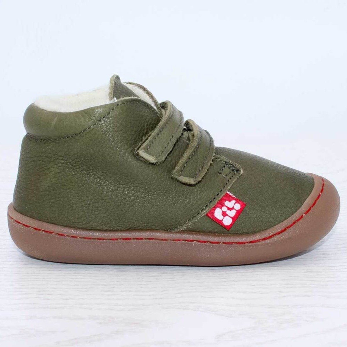 POLOLO Barfuß Winterstiefel für Kinder mit Wollfutter, Kinder Lauflernschuh mit flexibler Sohle