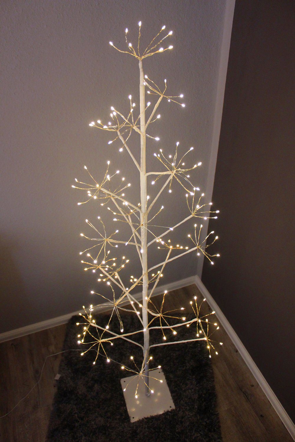 Stehlampe und Aus, Blütenfeuerwerk 180cm für Leuchtbaum Dekoleuchte Baum Innen LED, mit Arnusa warmweiß, An- 192 Außen LED LED,