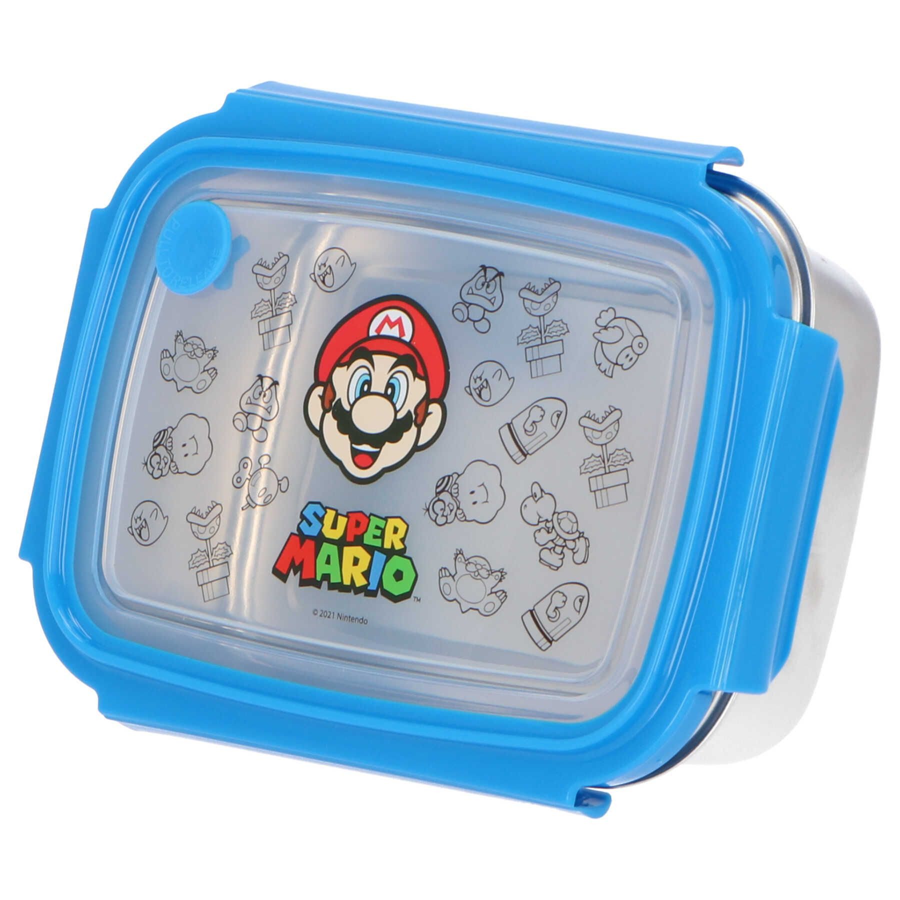 Super Mario Lunchbox Aluminium Brotdose für Kinder Lunchbox für Schule und Freizeit