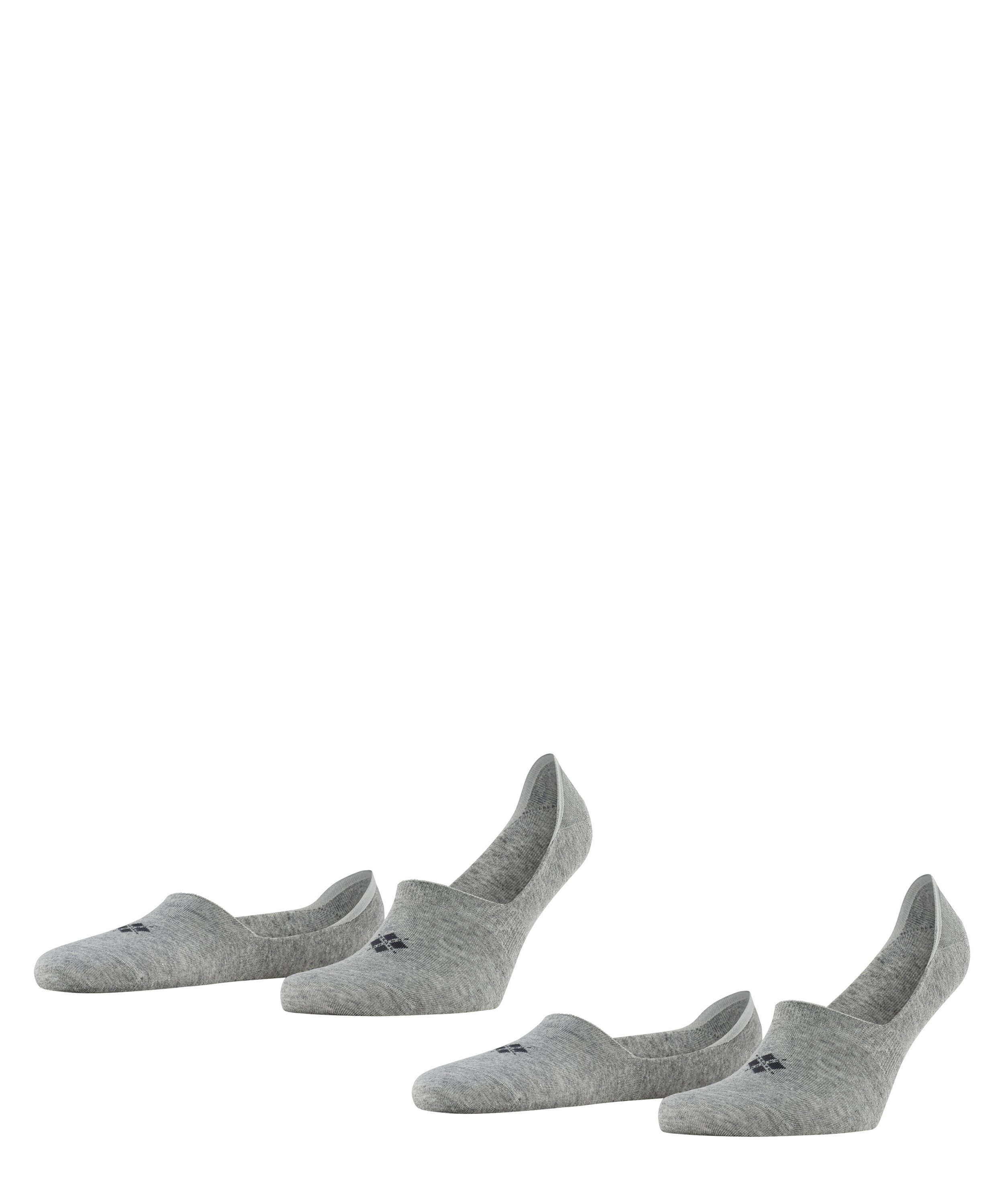 Burlington Füßlinge Everyday 2-Pack mit Anti-Slip-System light grey (3400) | Sneakersocken