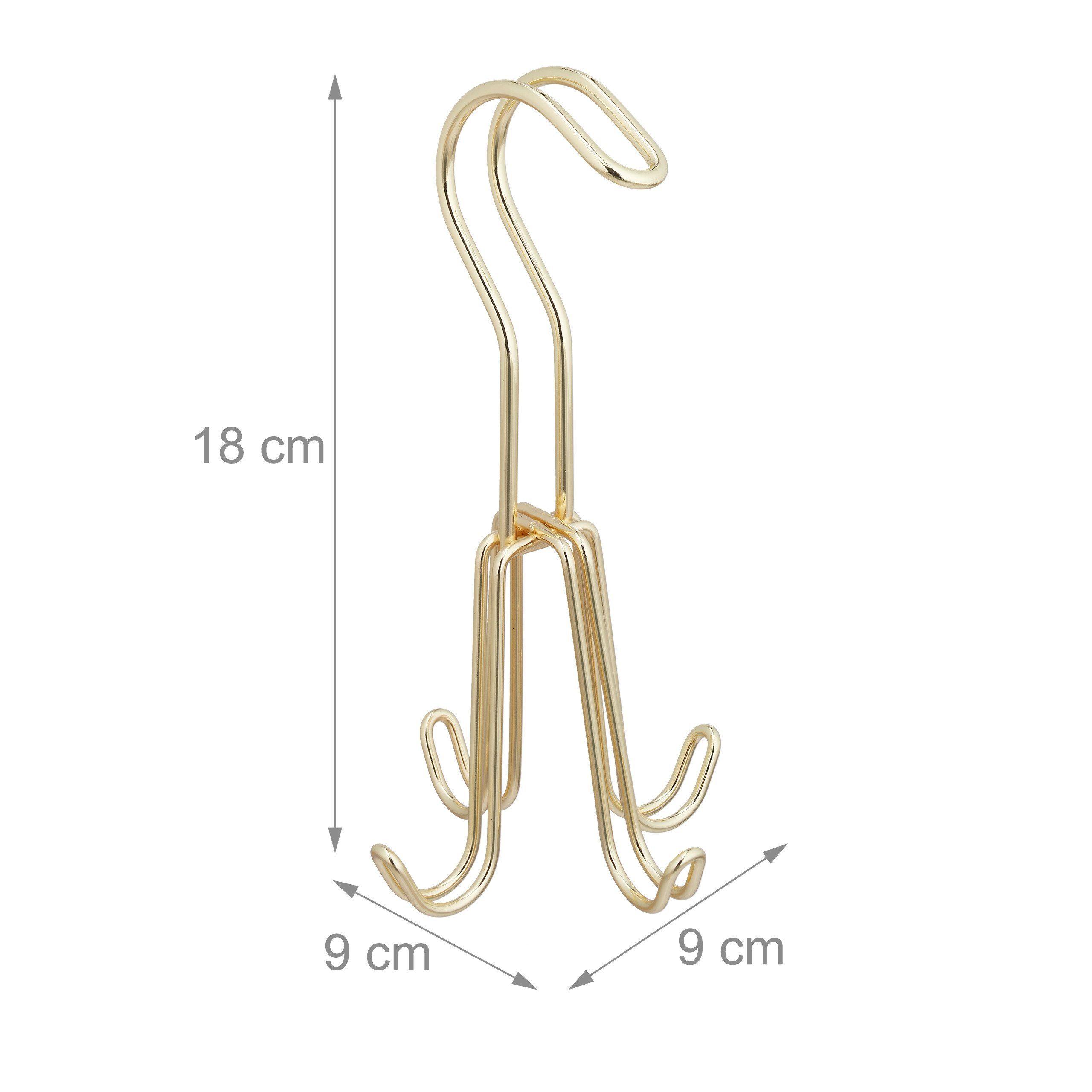 Kleiderschrank gold 10 Gürtelhalter relaxdays Gürtelbügel x