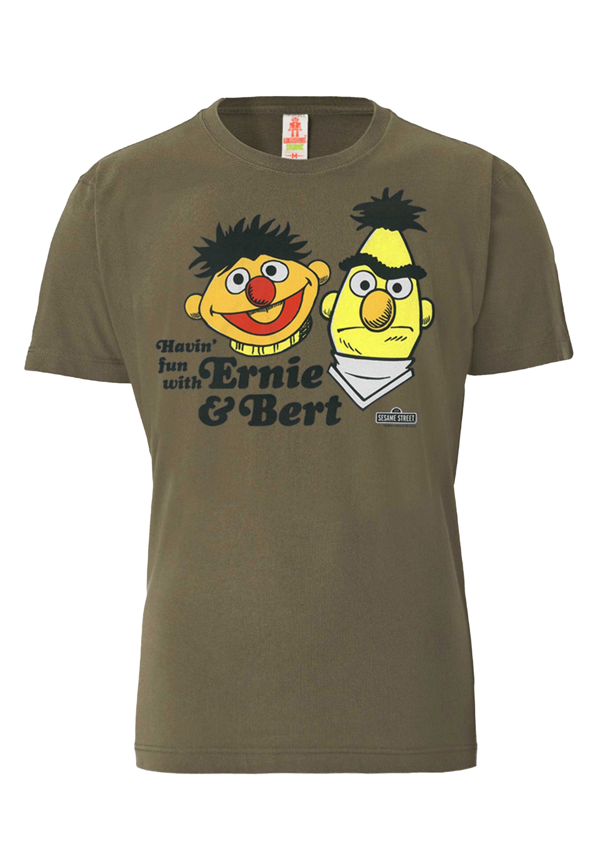LOGOSHIRT T-Shirt Sesamstrasse - Ernie & Bert, Havin Fun mit angesagtem Ernie & Bert-Print – Bild 3 von 4