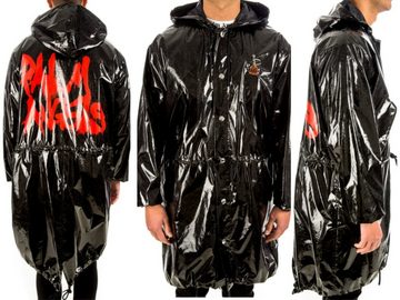 MONCLER Langjacke Moncler X Palm Angels Sid Patent Coat Jacket Mantel Parka Rainjacket J