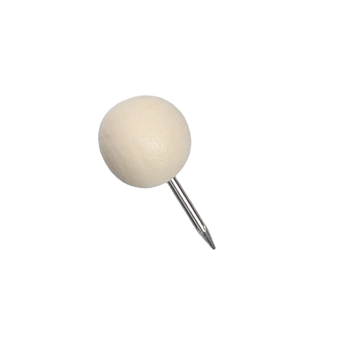 Basera® Pinnnadel Pinnwandnadeln Kugelform, Natur mit Stahlnadel, silber 25-teilig – Bild 2 von 4