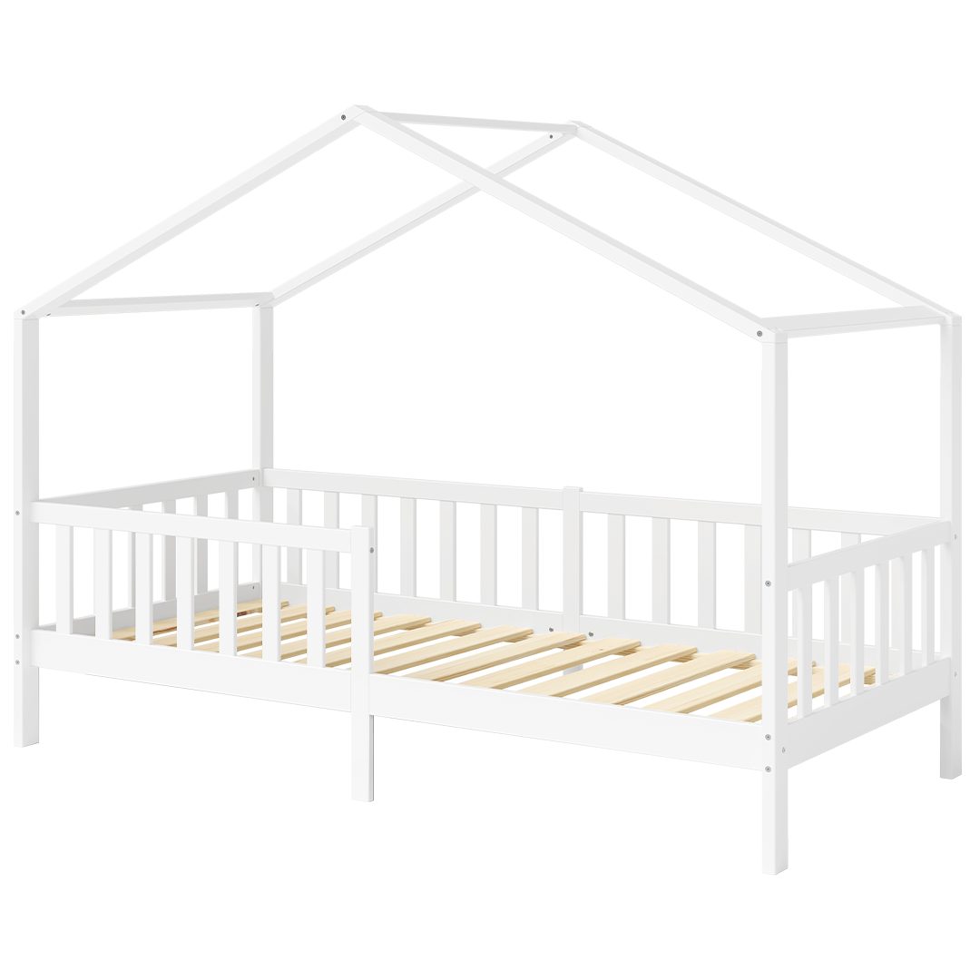 Bellabino Kinderbett Bia mit Rausfallschutz & Lattenrost (weiß, optional mi günstig online kaufen