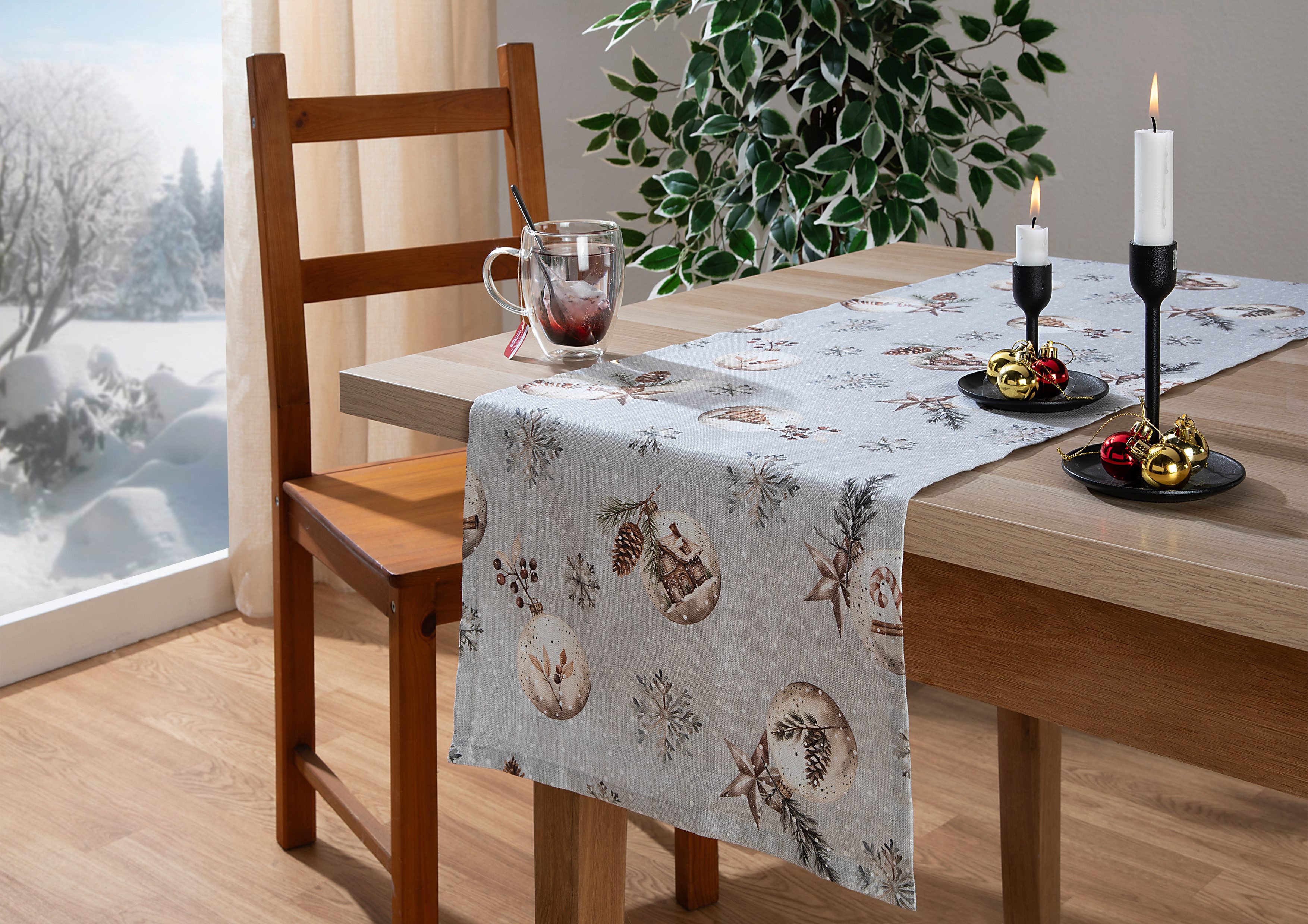 HOME WOHNIDEEN Tischläufer FELIZ NAVIDAD (1-tlg), Tischläufer, Dekostoff bedruckt