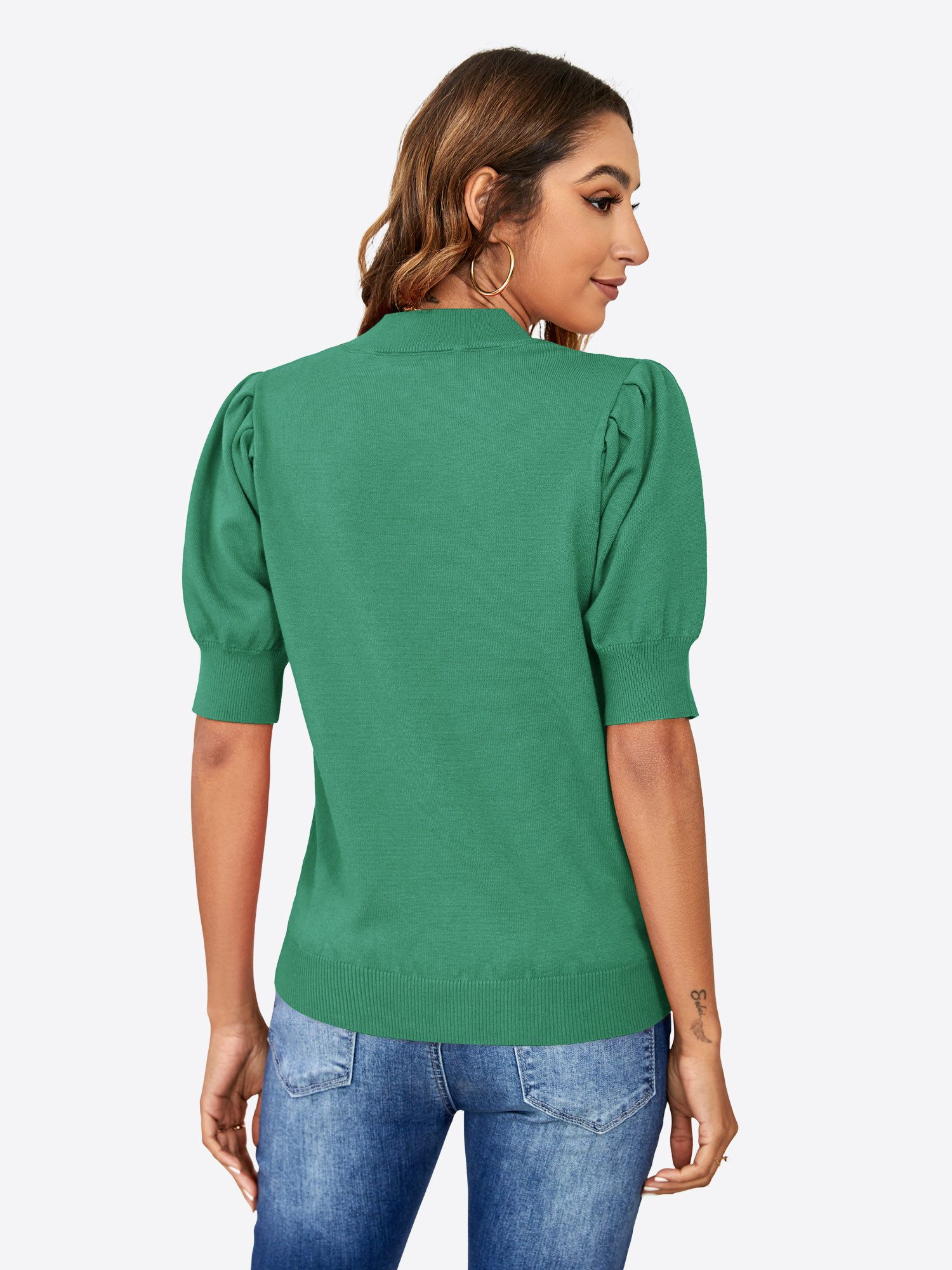 Imily Bela Sweater Damen Kurzarm-Strickpullover (Packung, 1-tlg., 1per-Pack günstig online kaufen