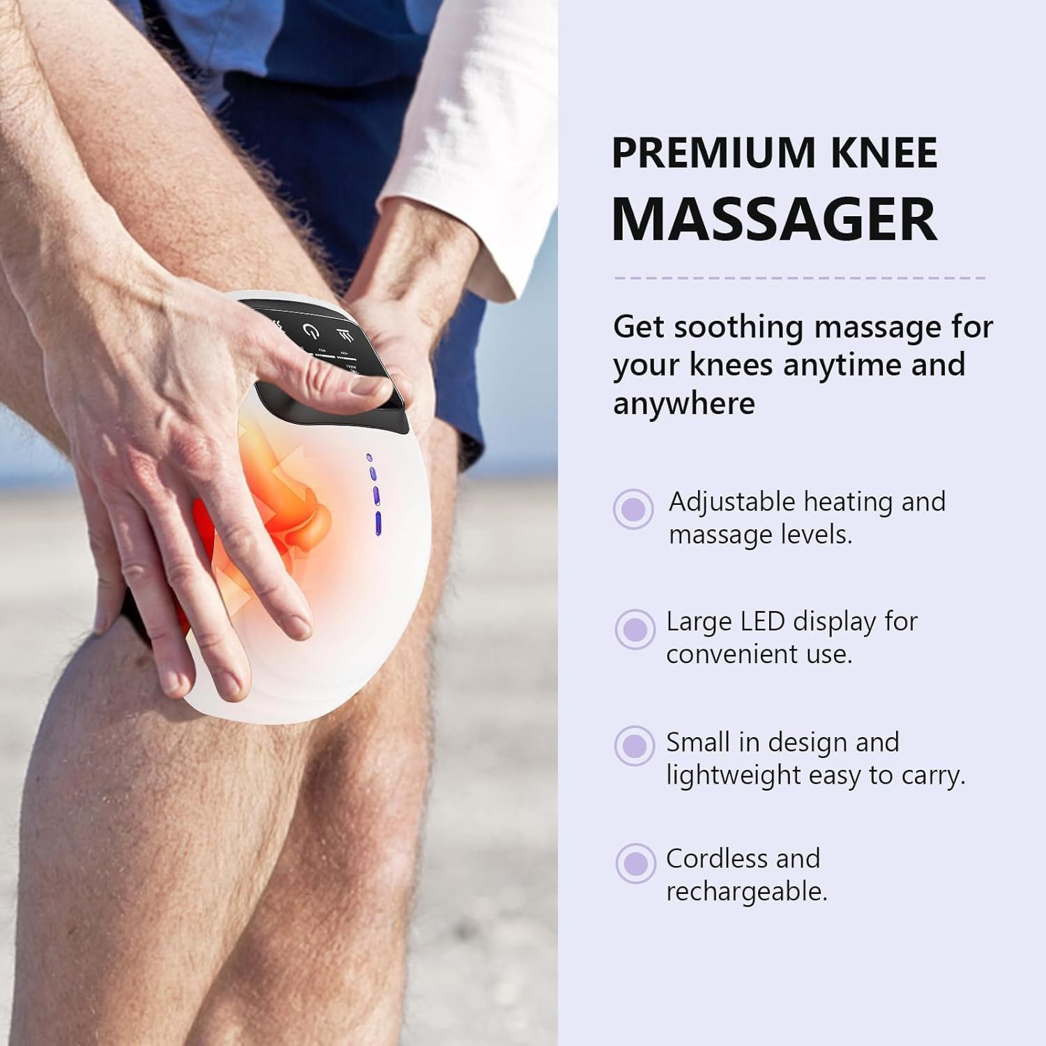 Athlix Massagegerät Massagegerät Knie-Massagegerät Infrarot-Tiefenwärme, Infrarot-Tiefenwärme zur Kniegelenk-Schmerzlinderung