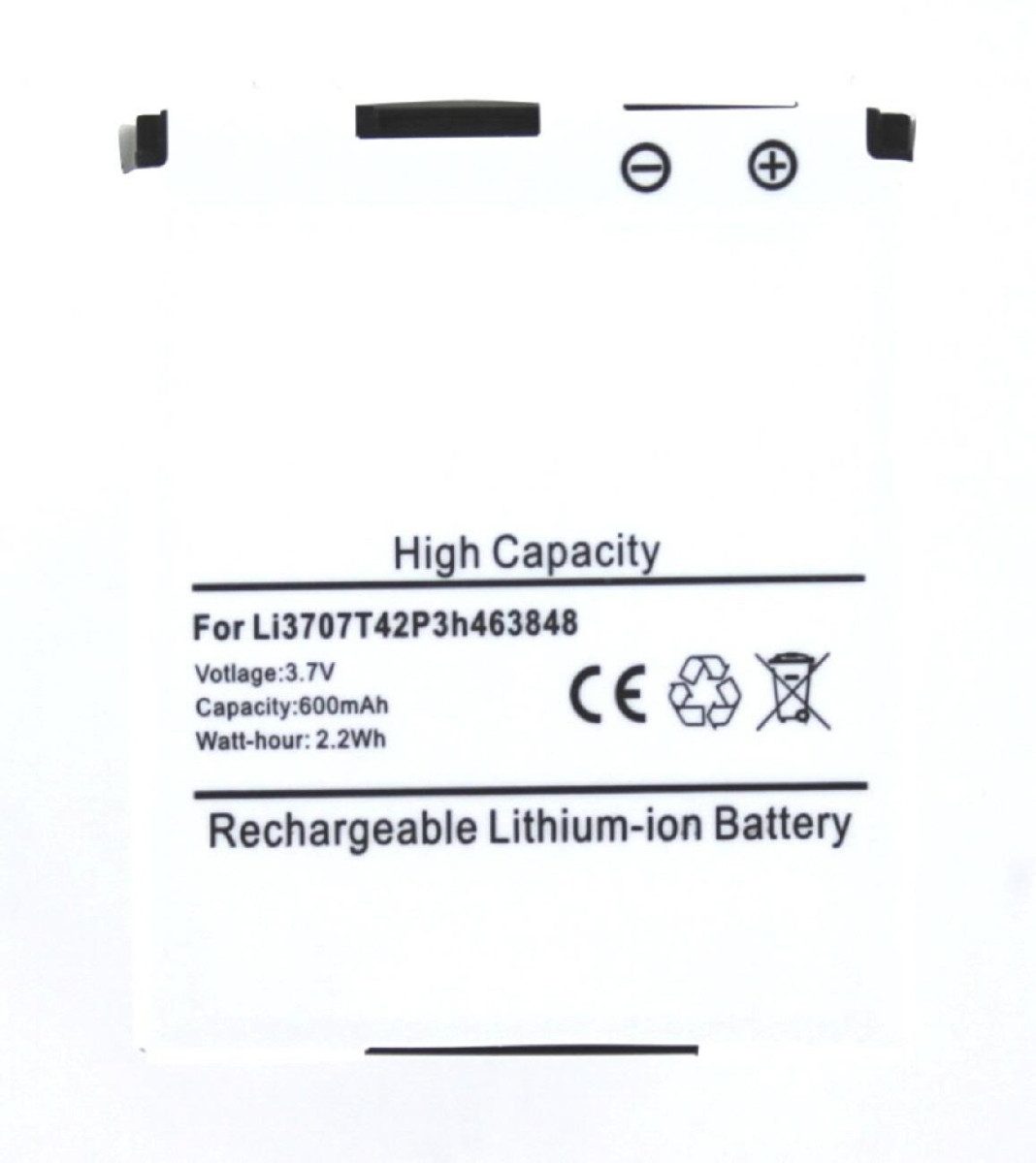 Akku für Vodafone VF227 Li-Ion 3,7 Volt 550 mAh schwarz Handy-Akku