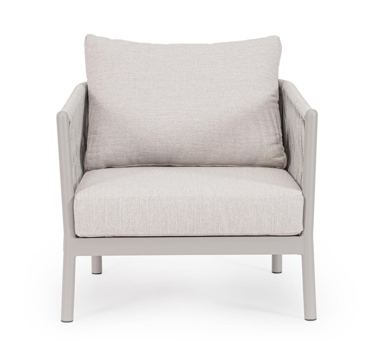 Feeling4Home Gartensessel Florencia aus Aluminium, Sand