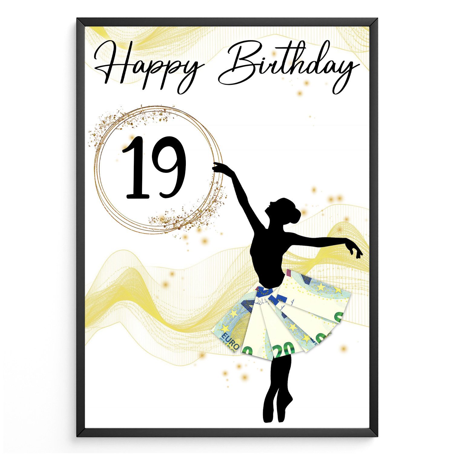 Tigerlino Poster Geburtstag Geldgeschenk Frauen Freundin günstig online kaufen