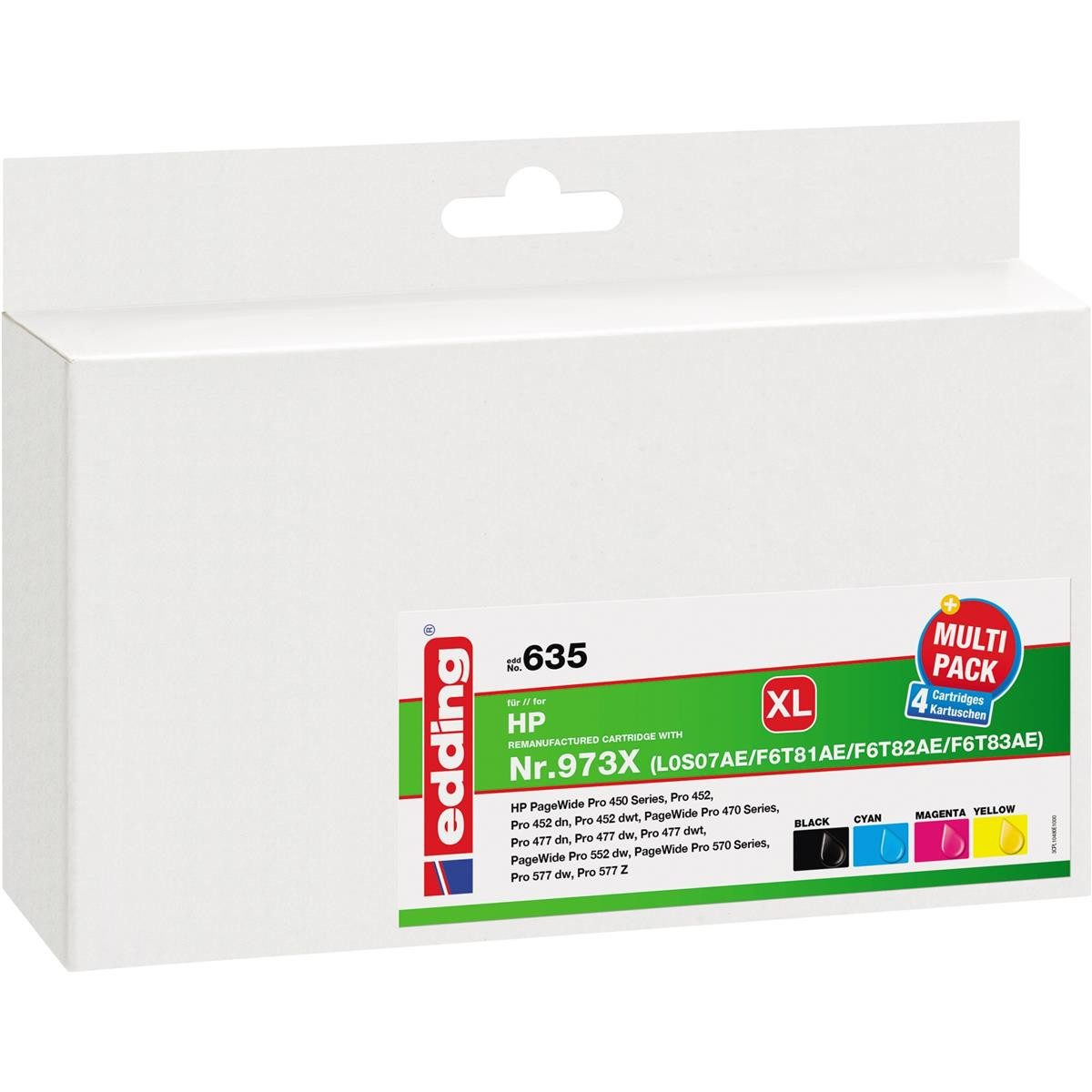 edding edding EDD-635 schwarz cyan magenta gelb Druckerpatronen kompatibel z Tintenpatrone