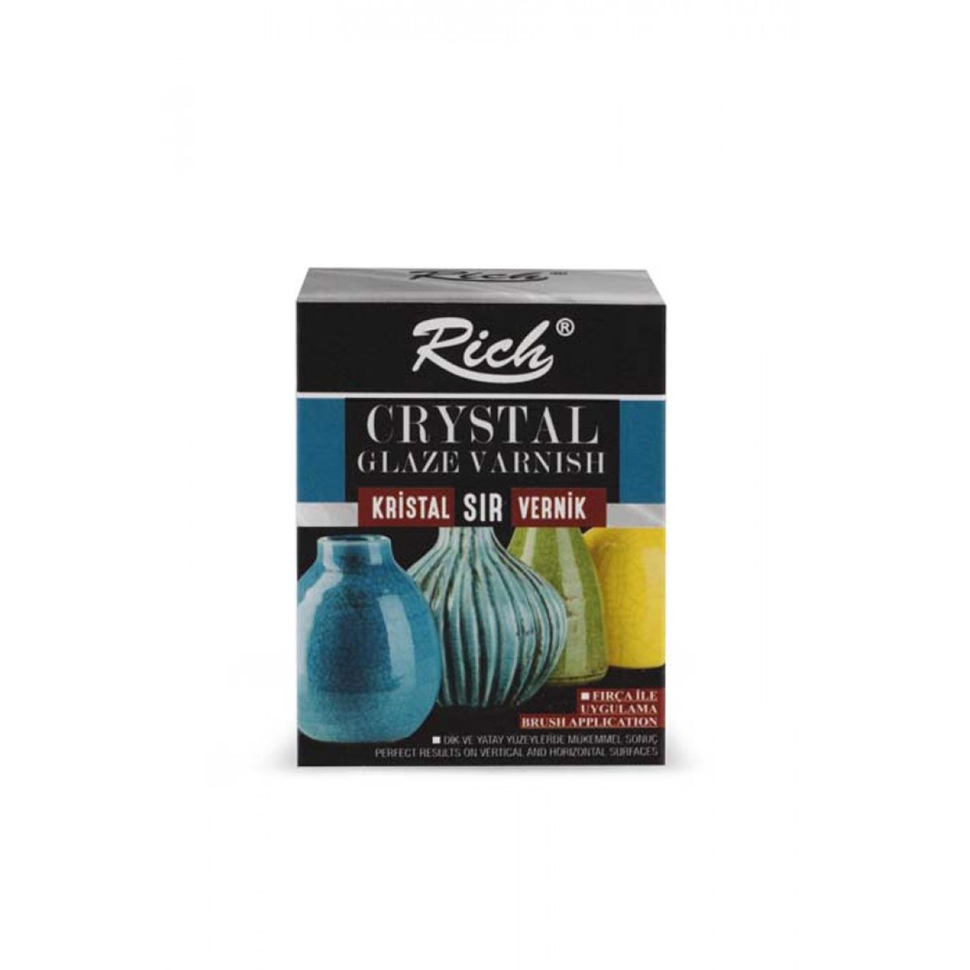 RICH Bastelfarbe Rich Crystal Glaze Varnish 40+40 ml Klarlack