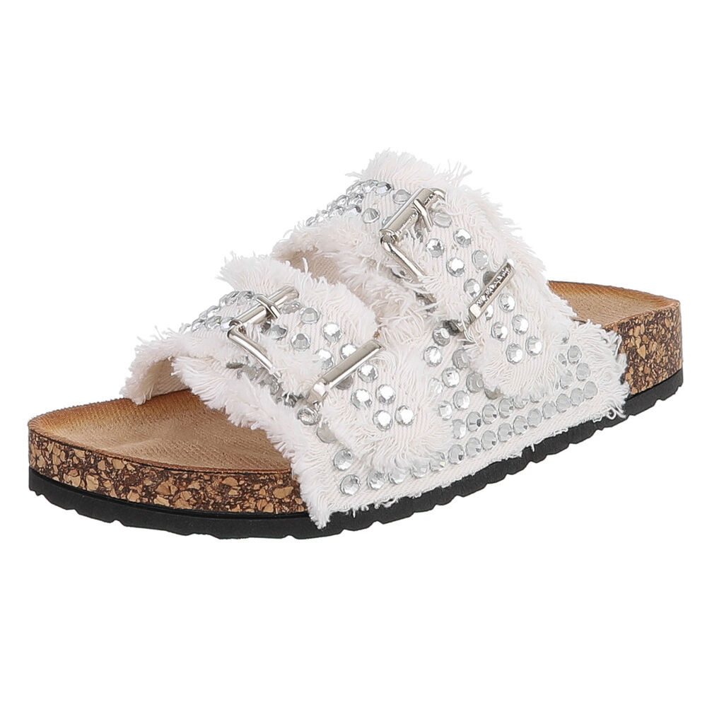 Ital-Design Bequeme Sandalen mit Schnallen und Glitzerdetails für Damen Pan günstig online kaufen