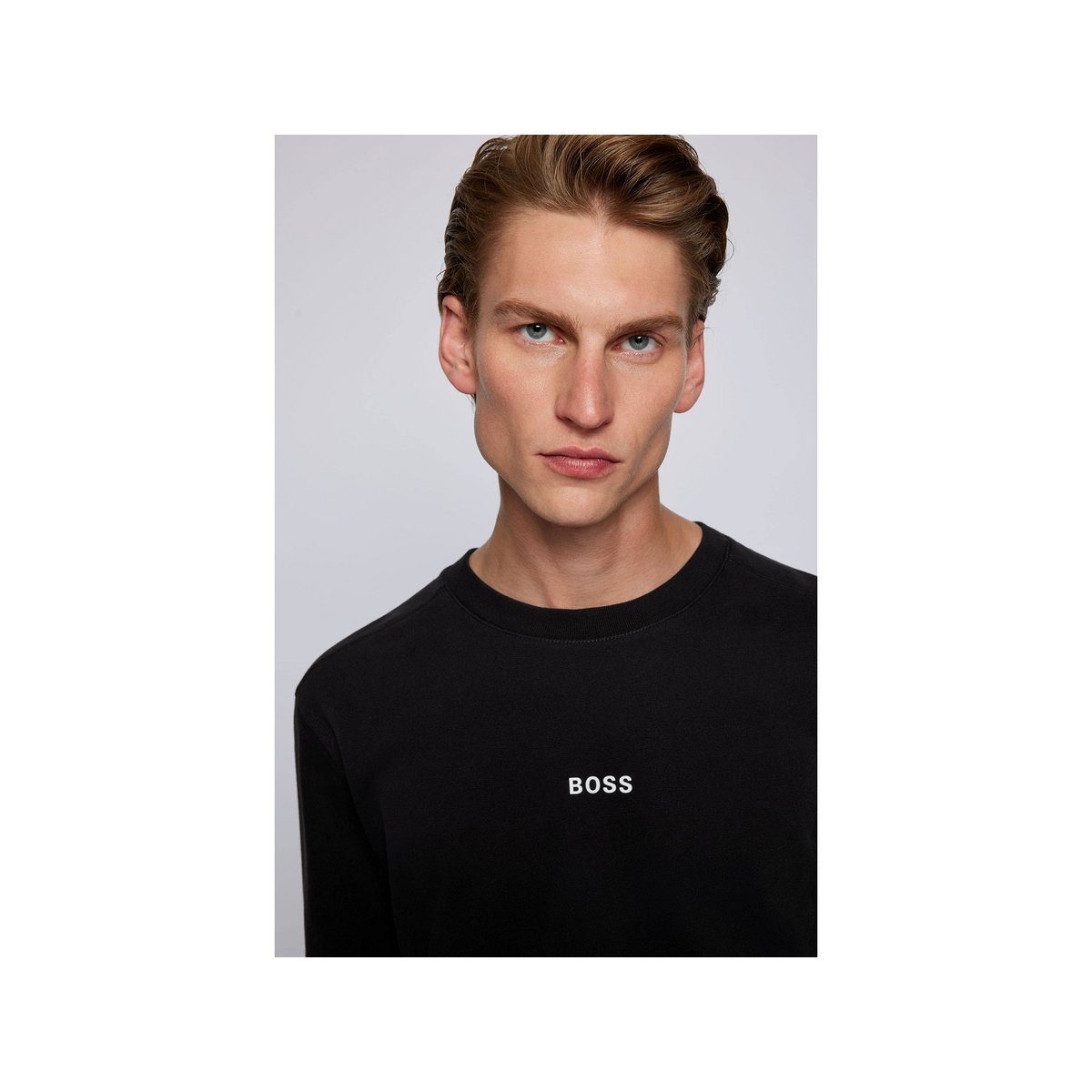 (1-tlg) HUGO Sweatshirt schwarz regular