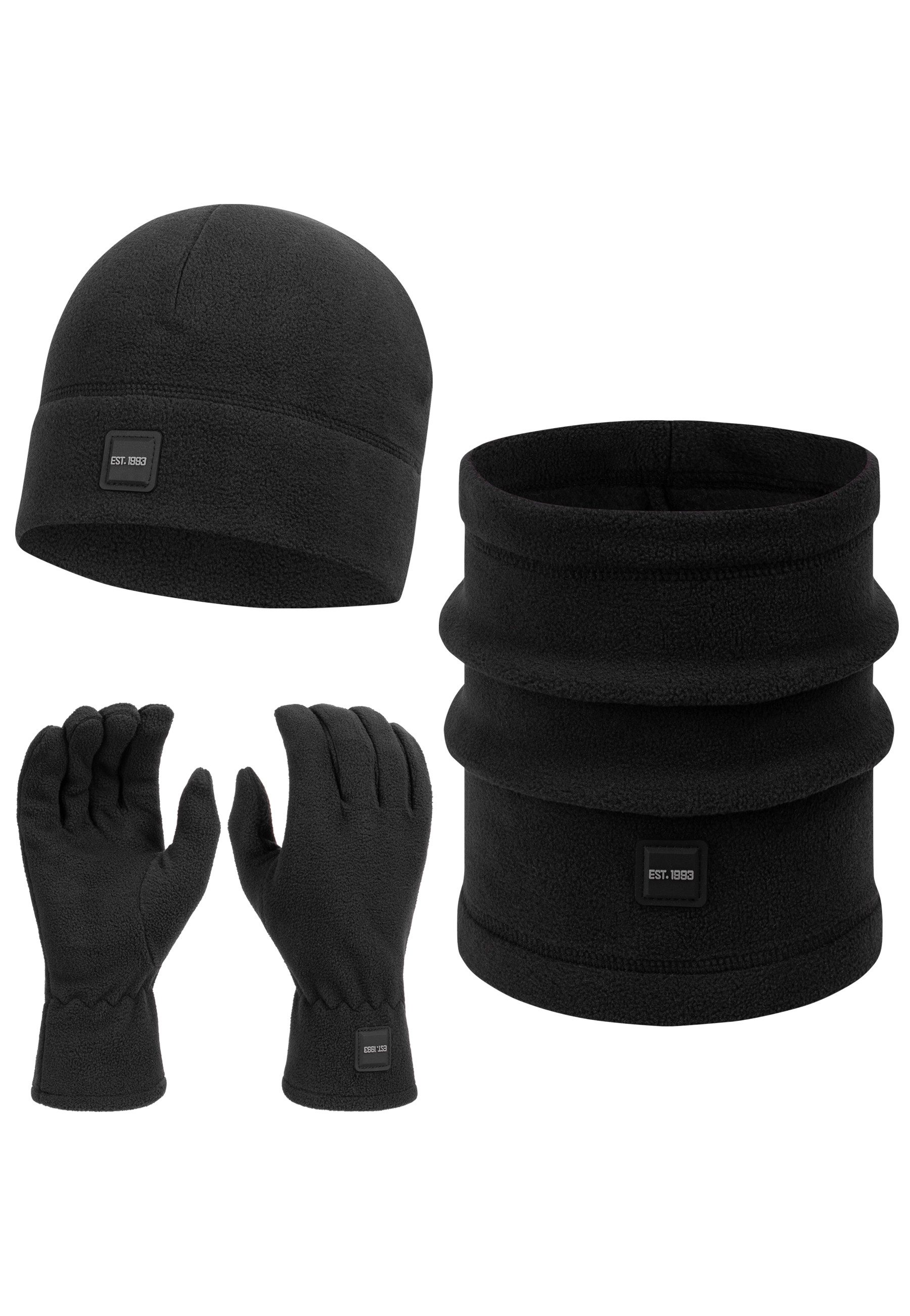 Indicode Fleecemütze INGjert (Set, 3-St) Winter-Accessoire-Set günstig online kaufen