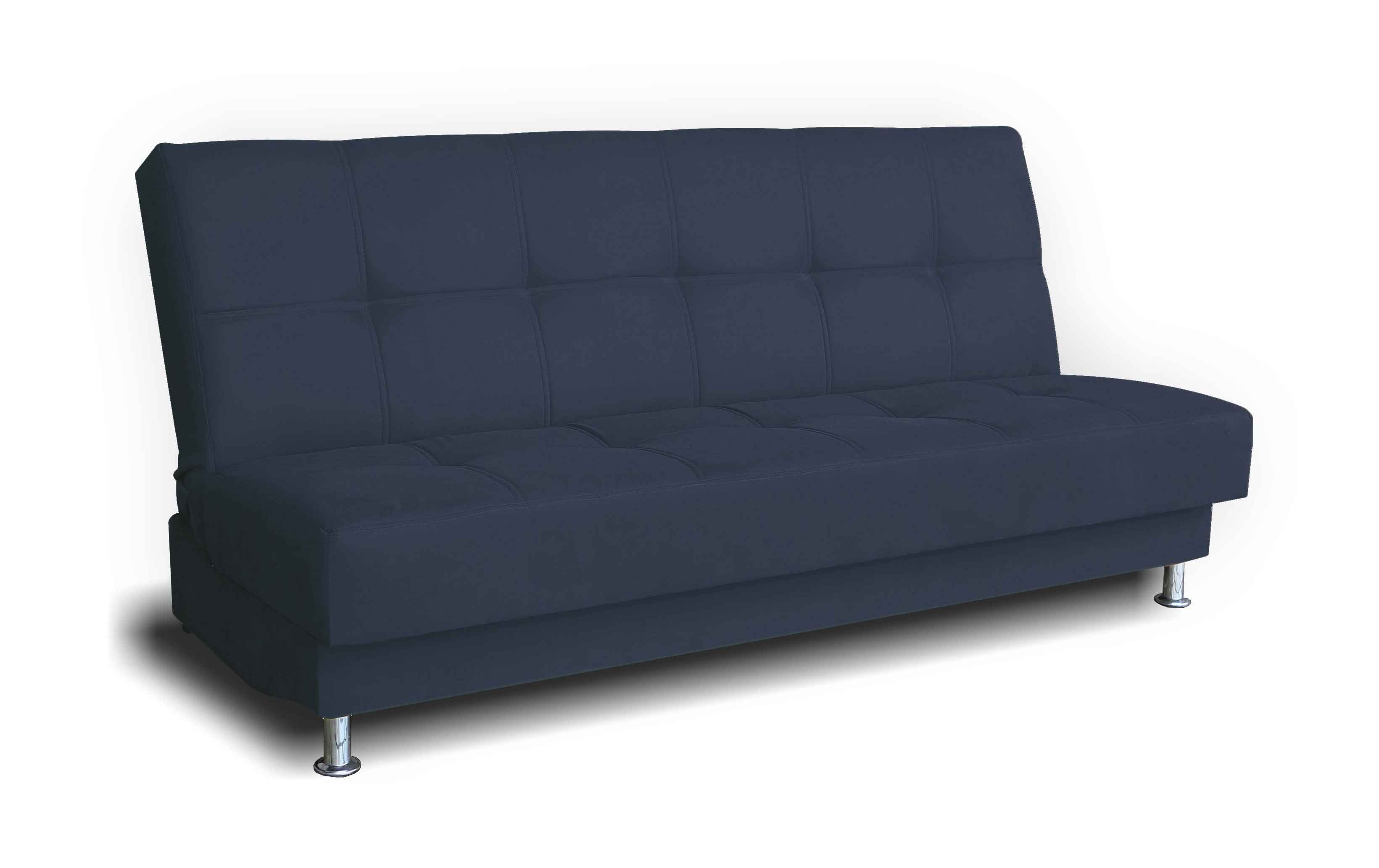 Siblo 3-Sitzer Dreisitzige Couch Rosalia mit Schlaffunktion, Bettzeugbehälter, Dreisitzer-Sofa Marineblau