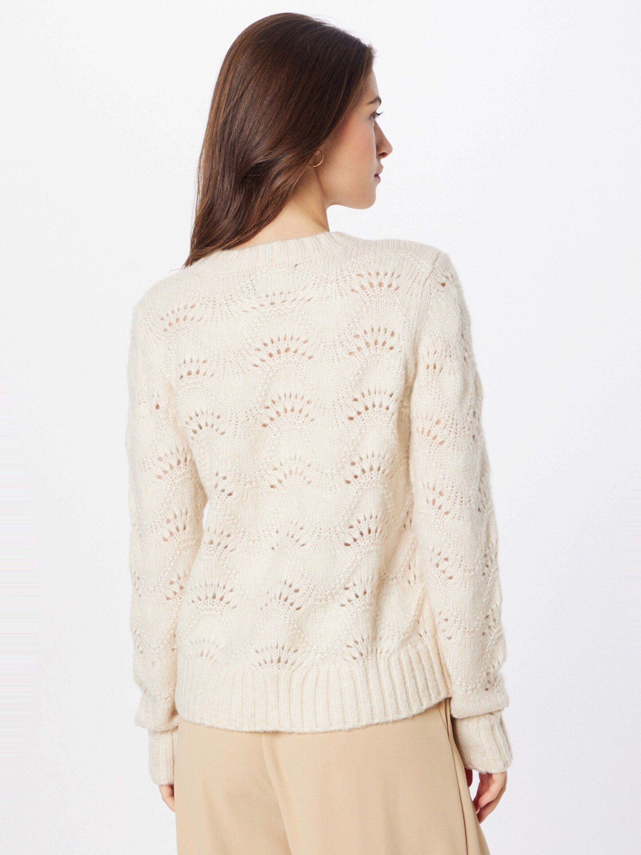 pieces Strickpullover Bibbi (1-tlg) Lochmuster