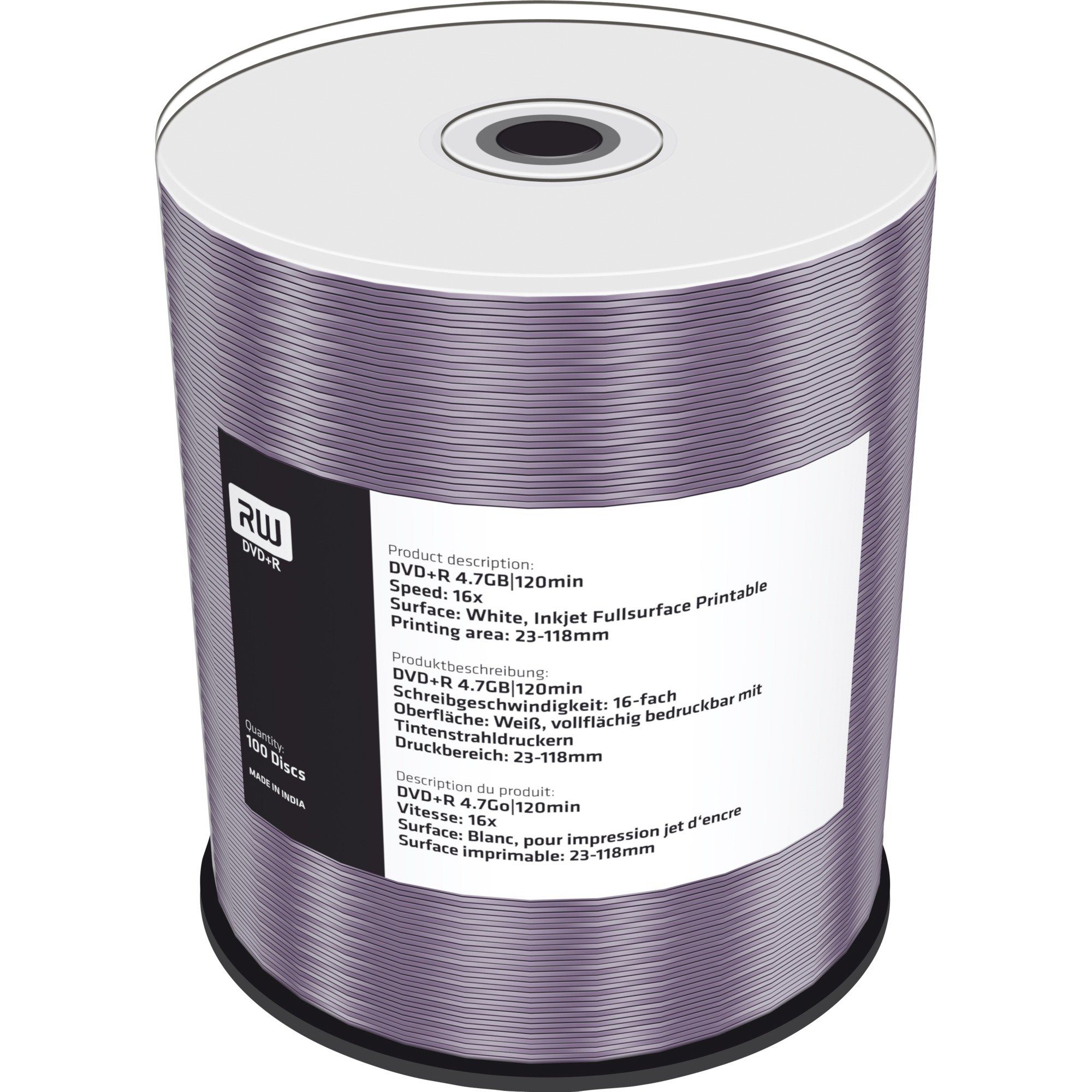 Mediarange DVD-Rohling MediaRange DVD+R 4,7 GB, DVD-Rohlinge, (16fach